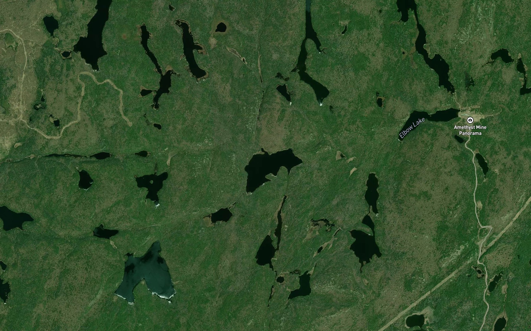 Satellite map of the Wideman Lake