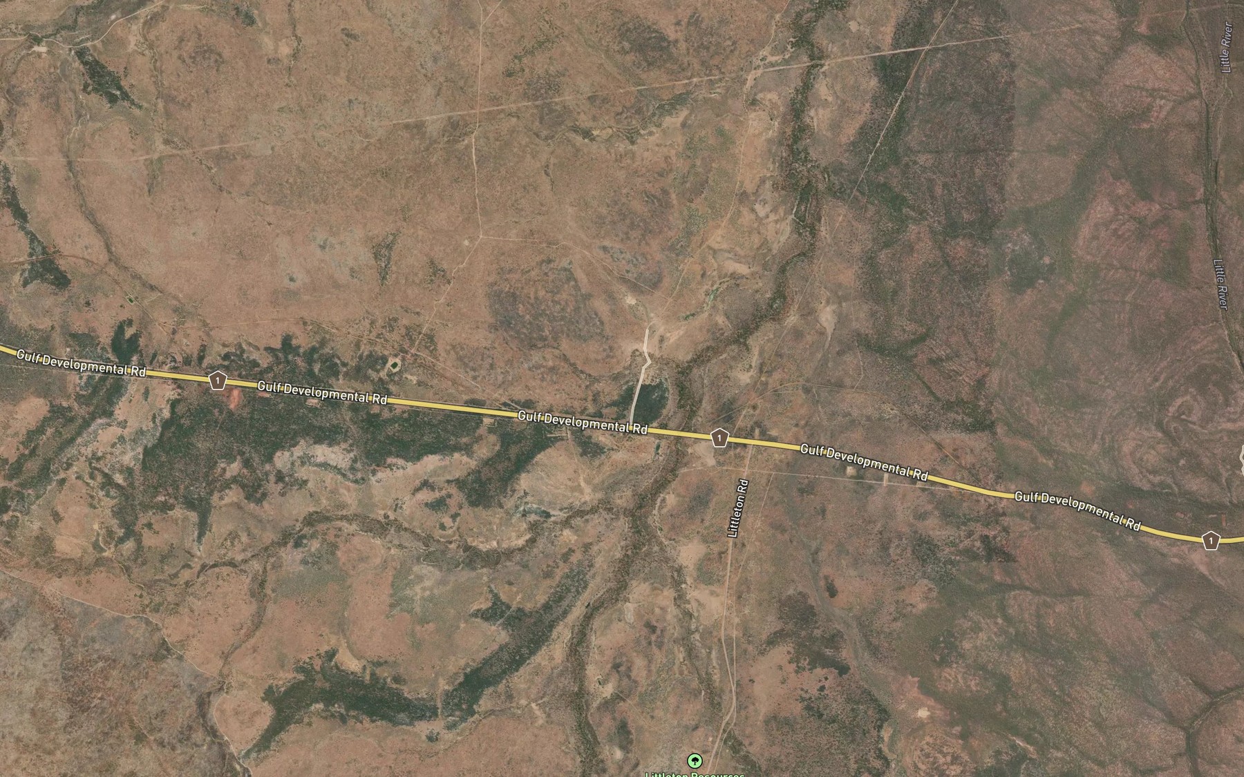 Satellite map of the Heliman Creek