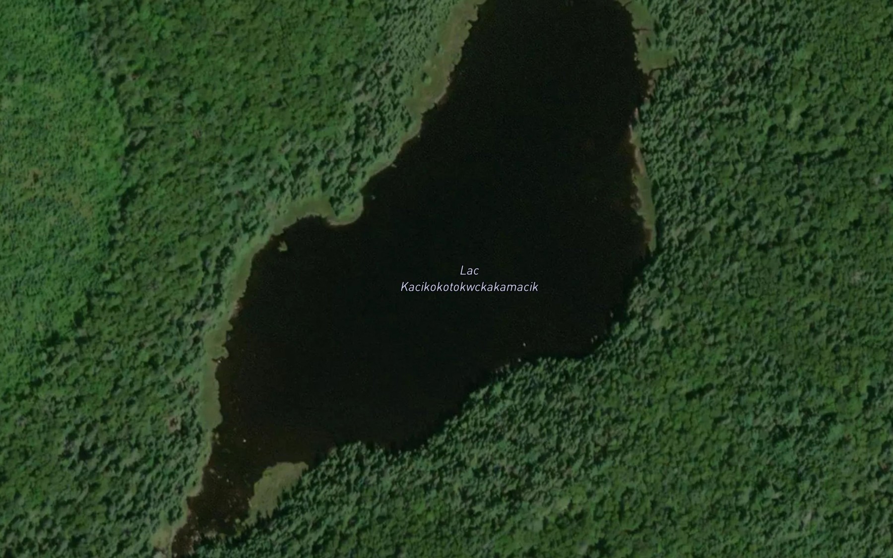Satellite map of the Lac Kacikokotokwckakamacik