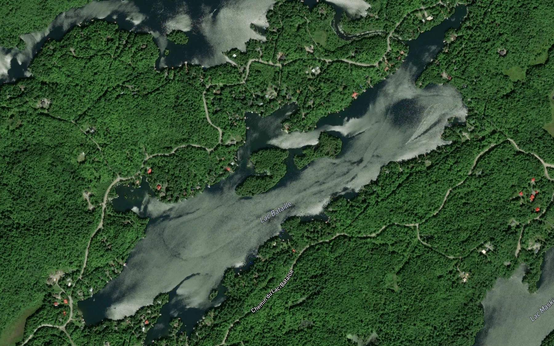 Satellite map of the Lac Bataille