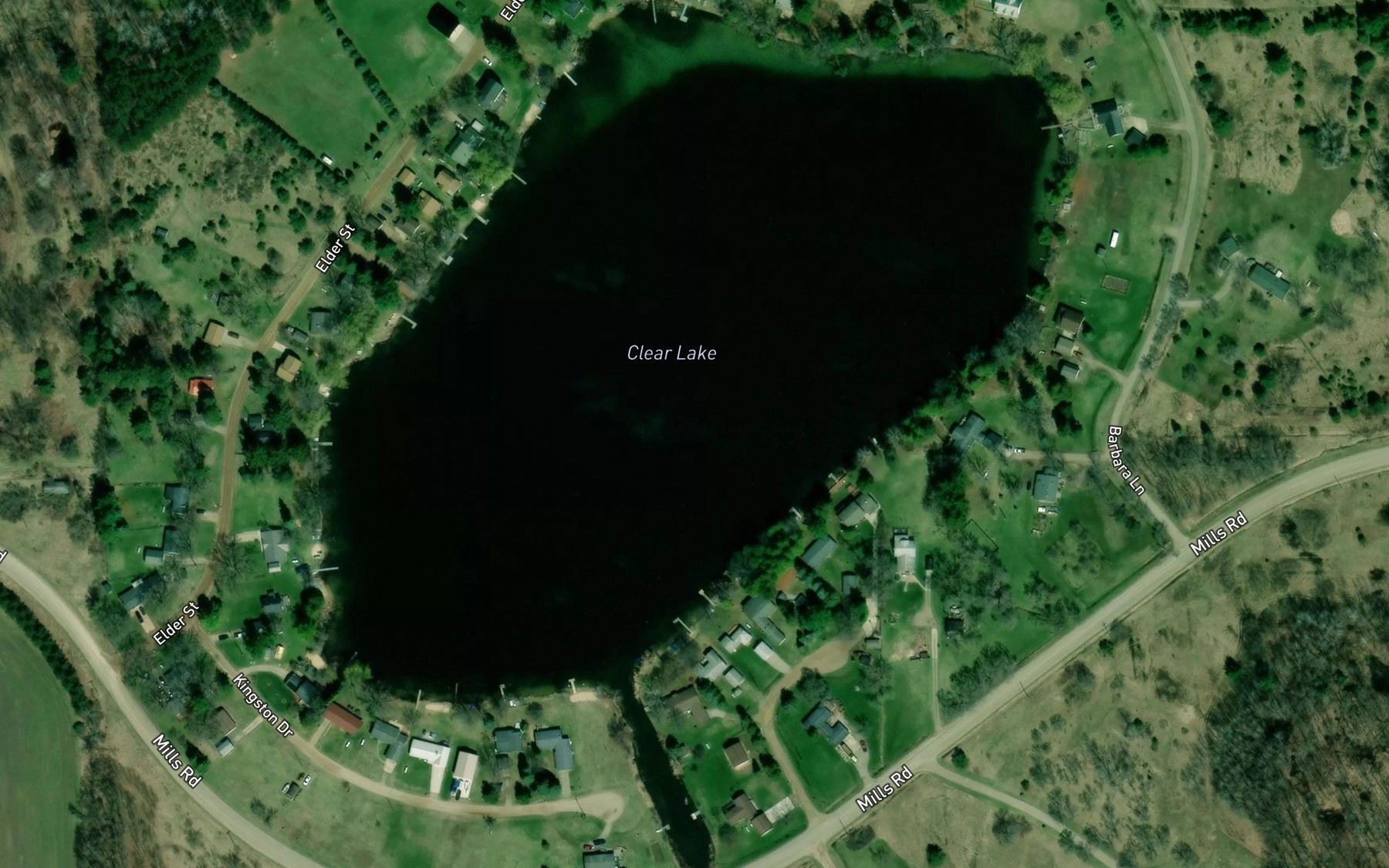 Satellite map of the Clear Lake