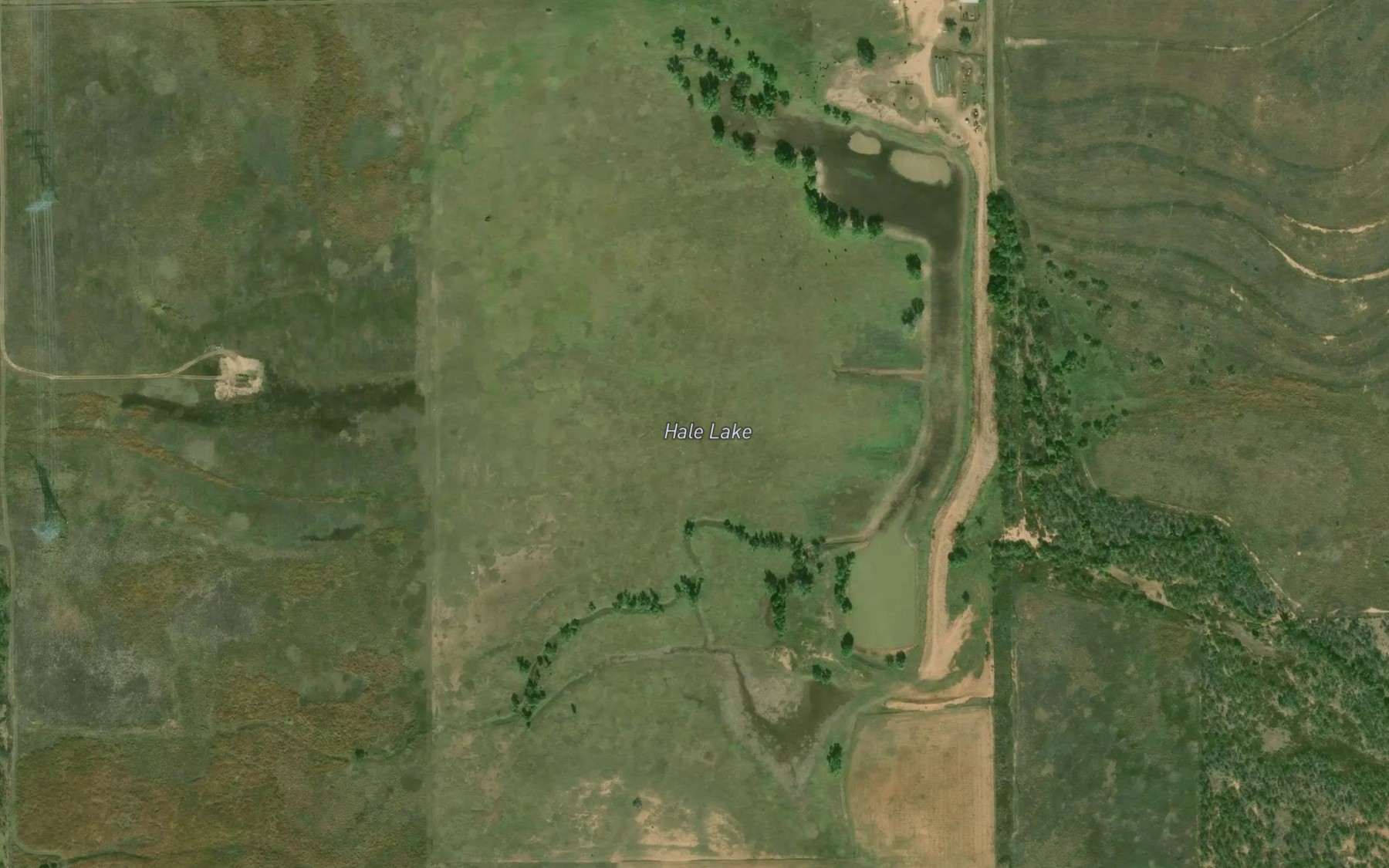 Satellite map of the Hale Lake