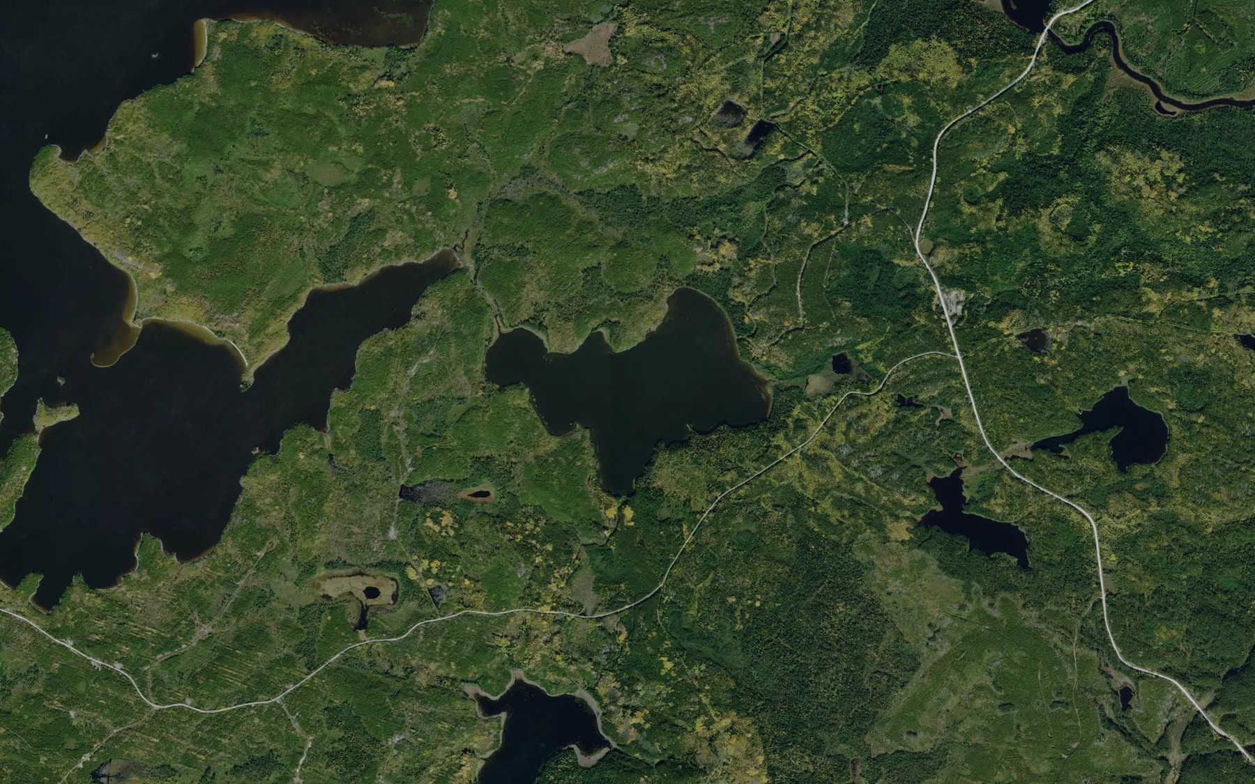 Satellite map of the Rel Lake