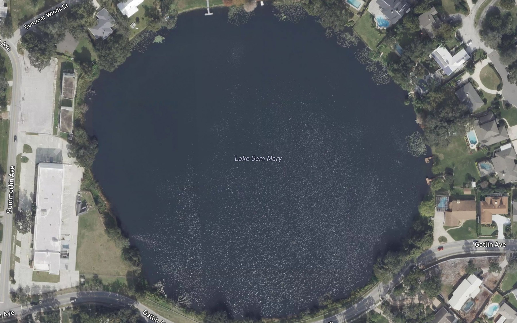 Satellite map of the Lake Gem Mary