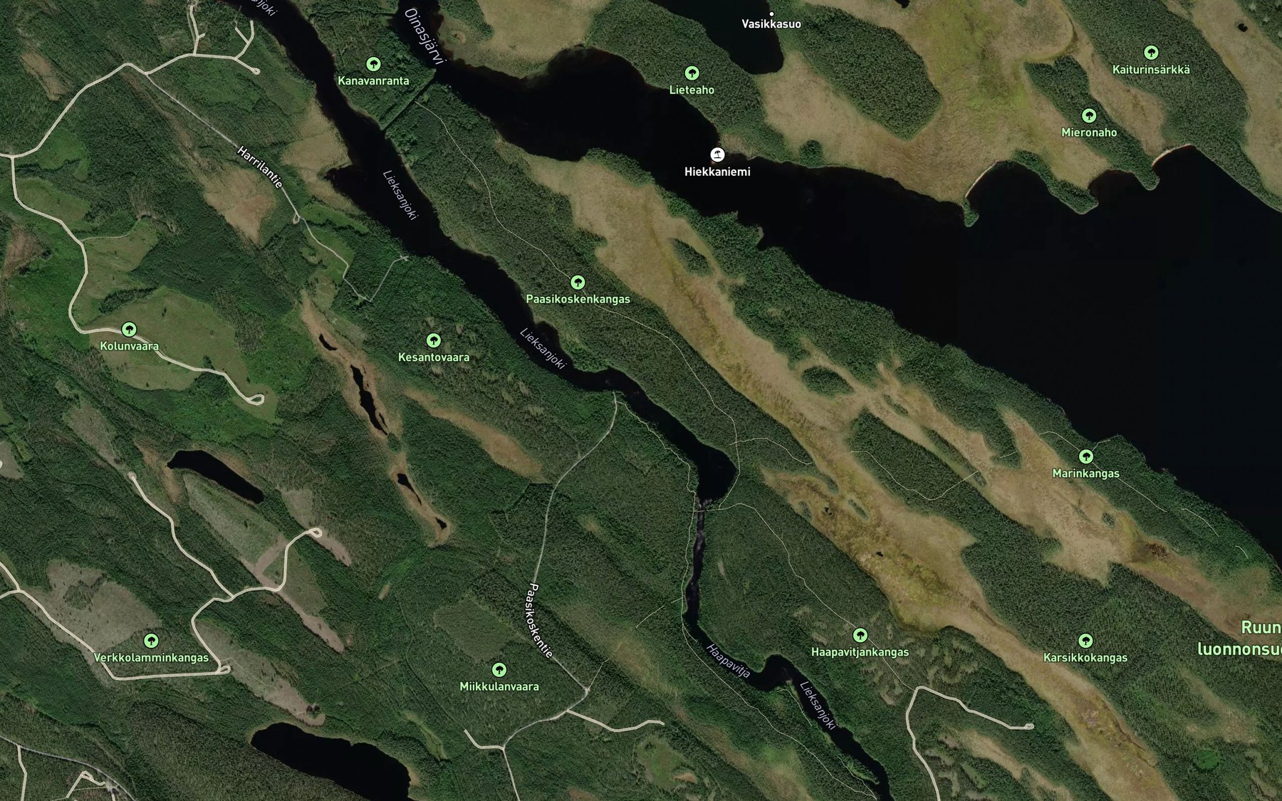 Satellite map of the Paasikoski