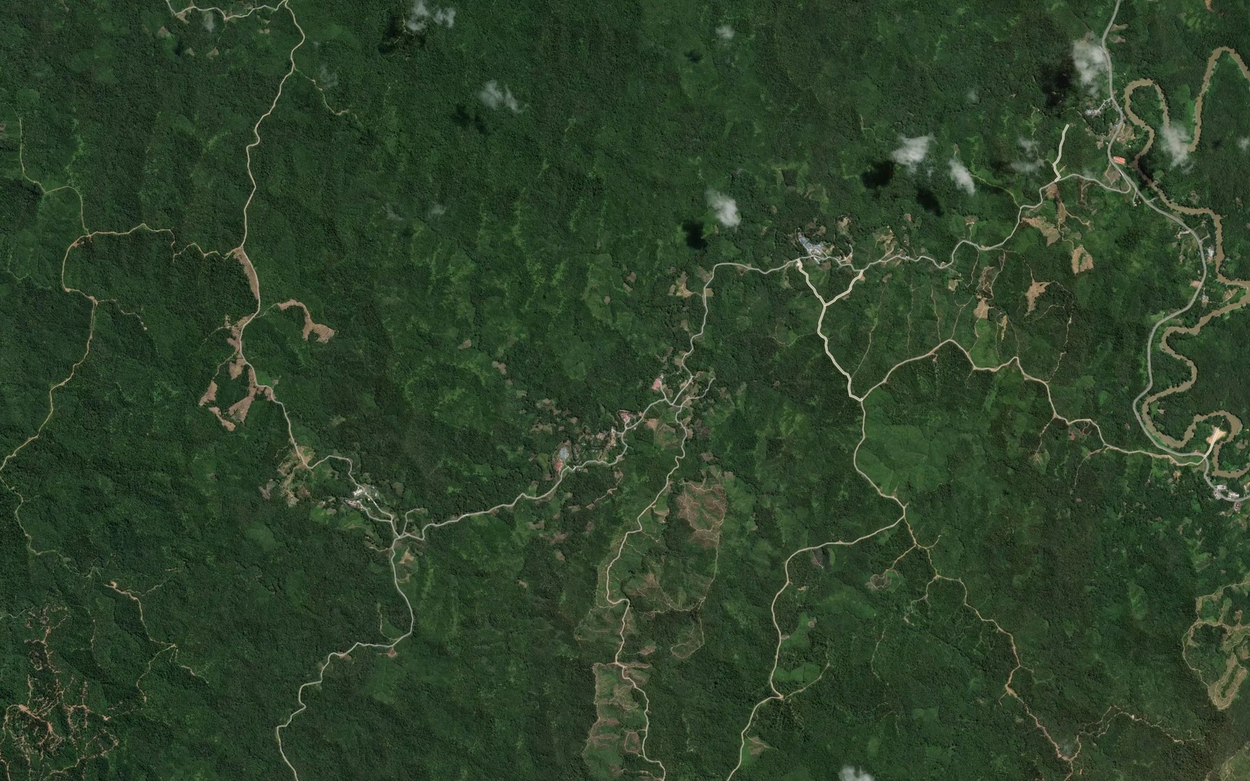 Satellite map of the Sungai Bila Guai