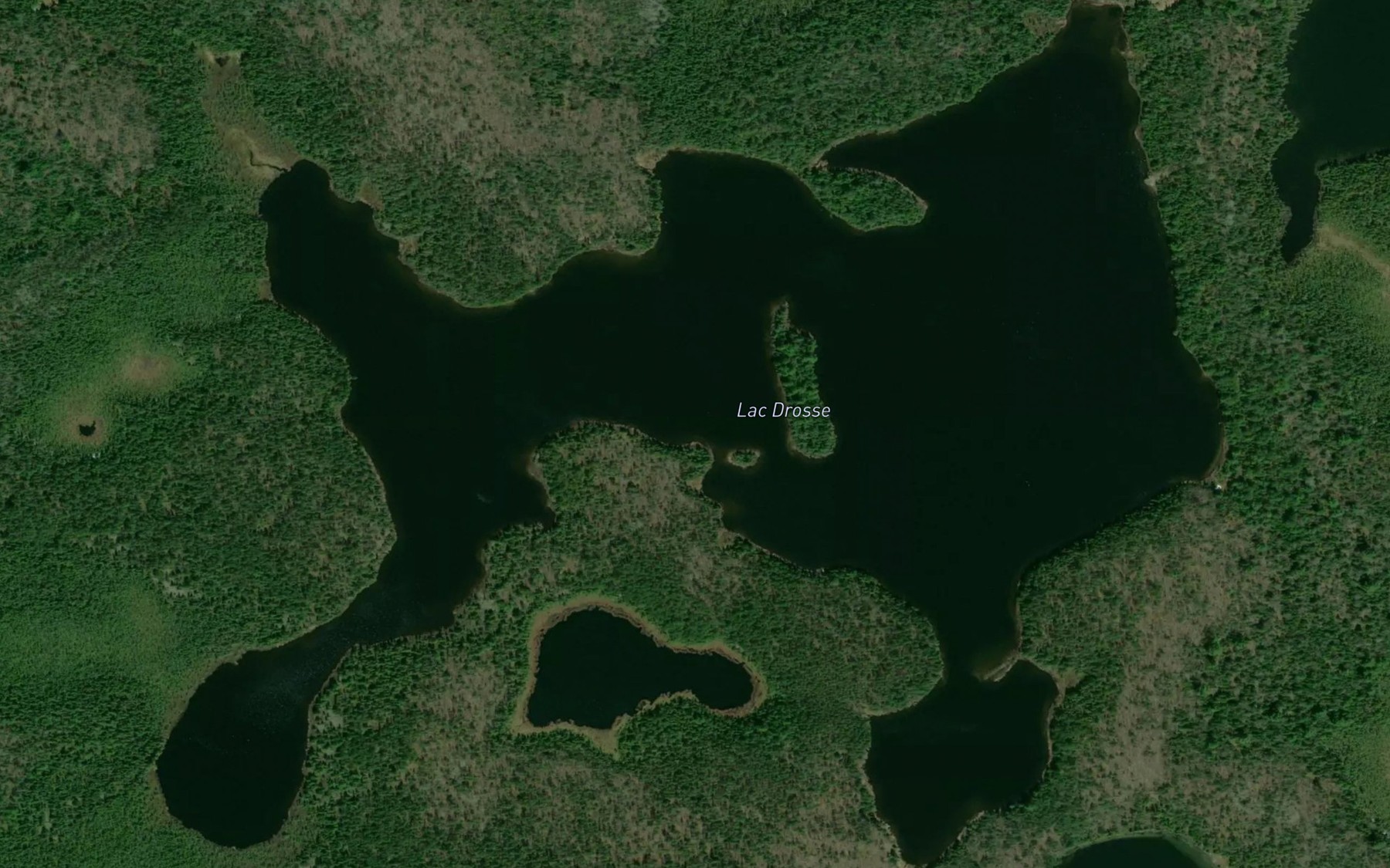 Satellite map of the Lac Drosse