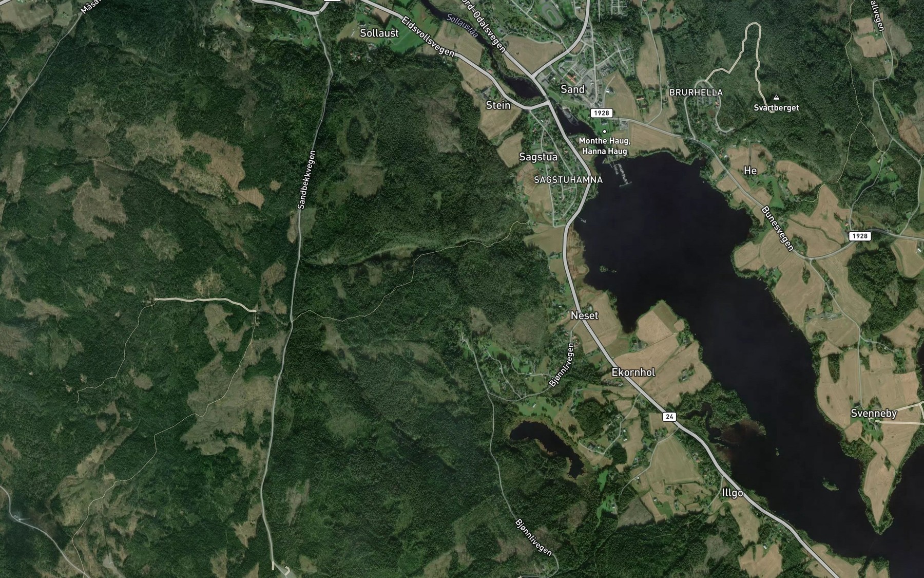 Satellite map of the Storbekken