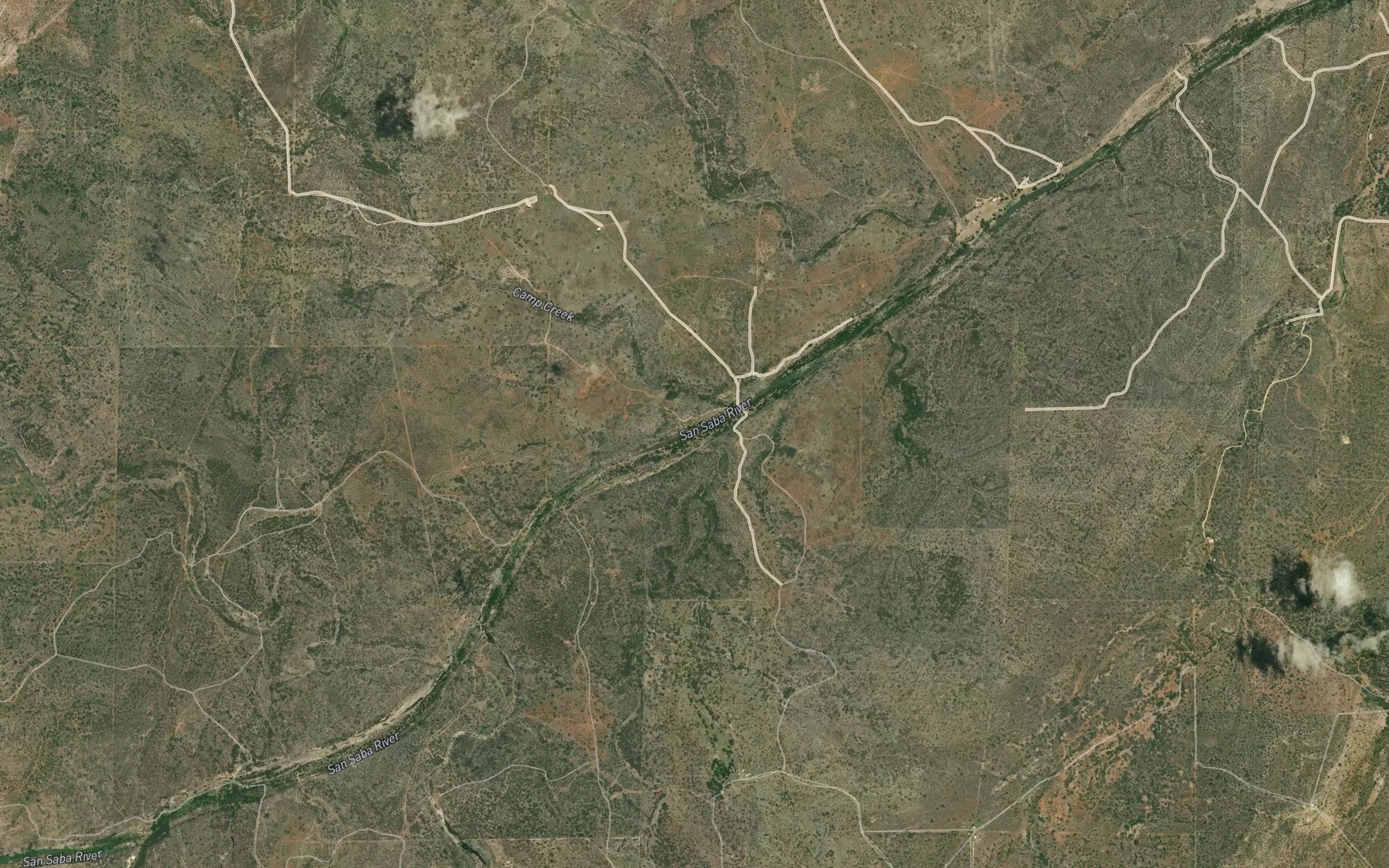 Satellite map of the Decker Creek