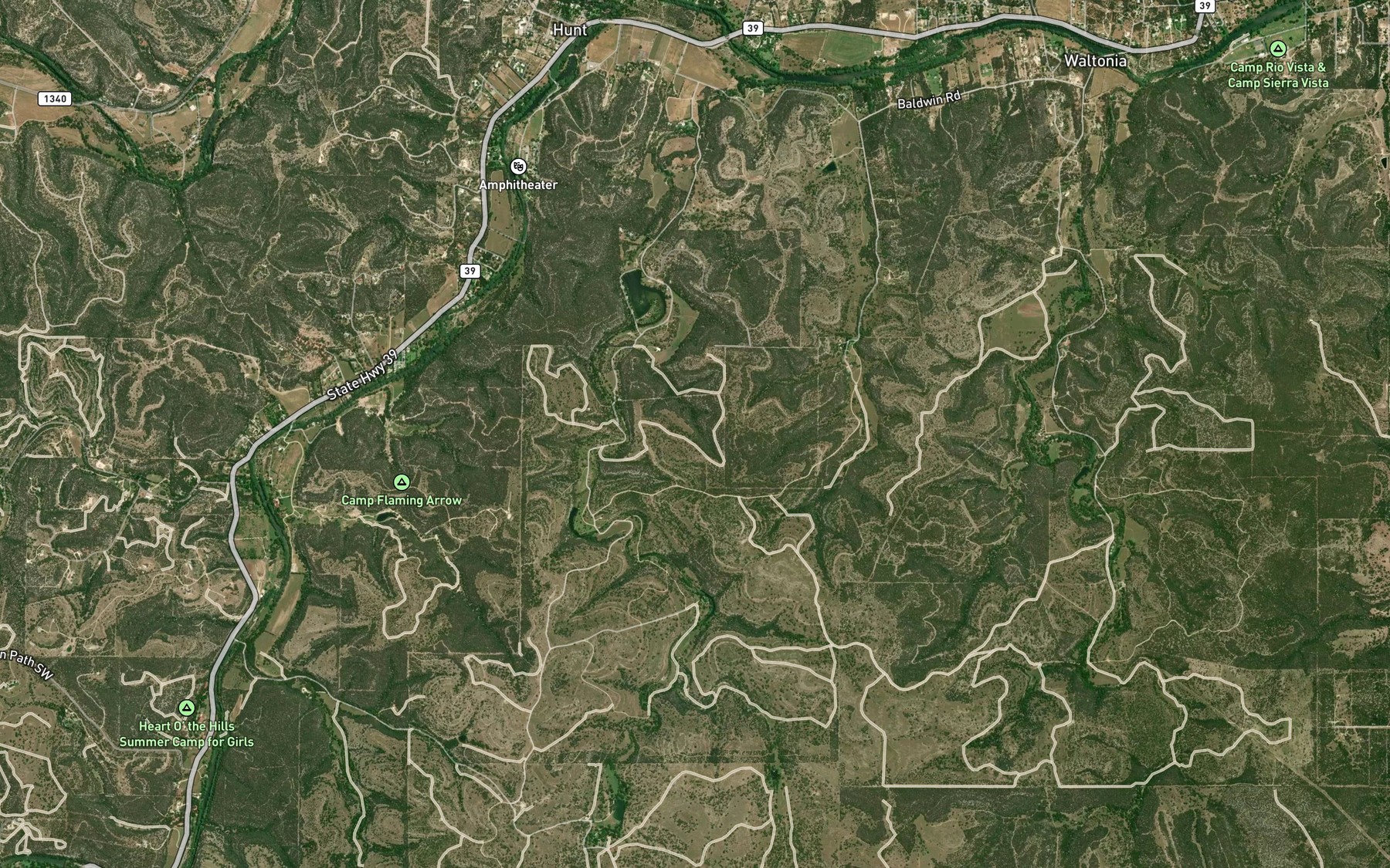 Satellite map of the Tegener Springs