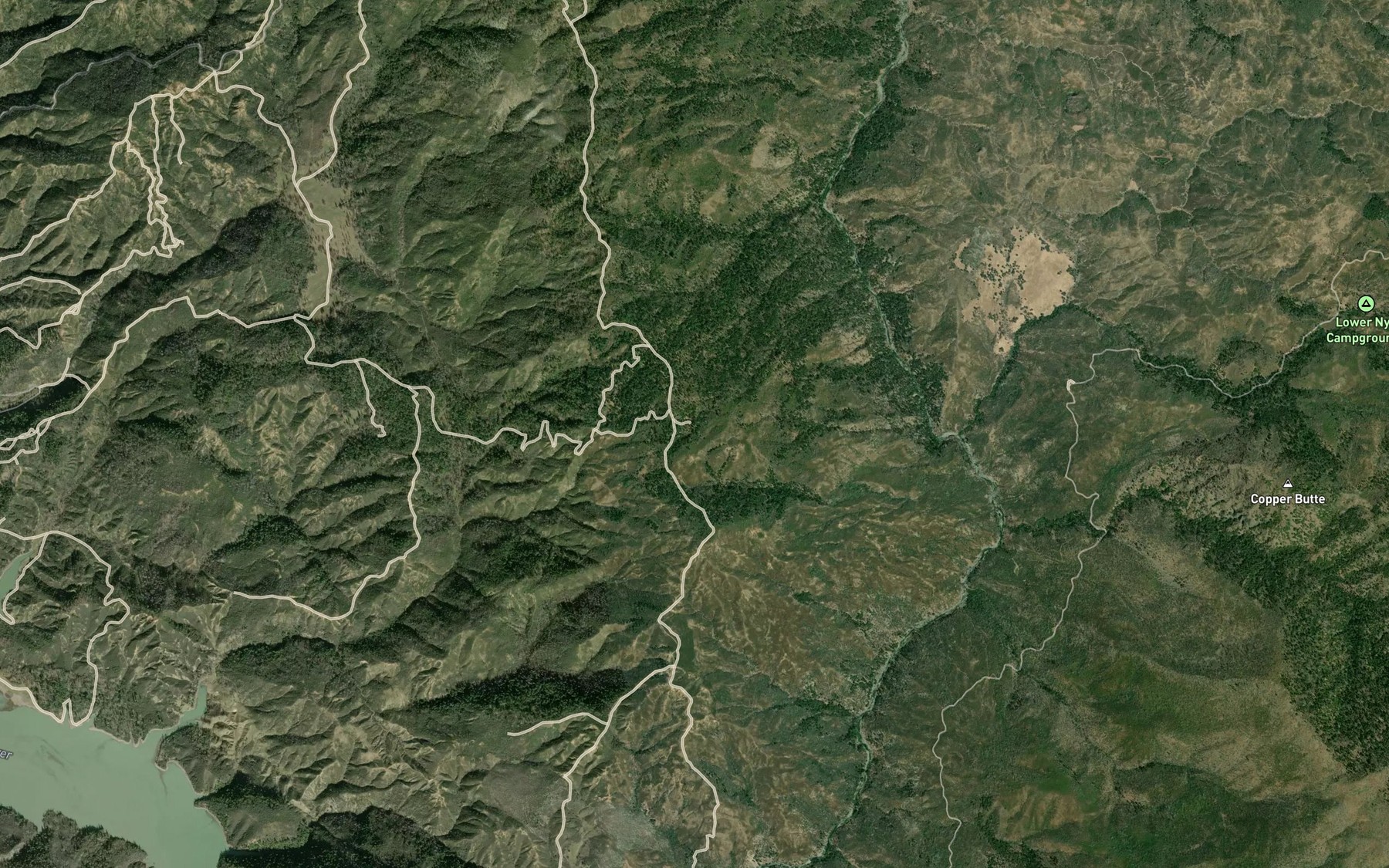 Satellite map of the Dead Cow Spring