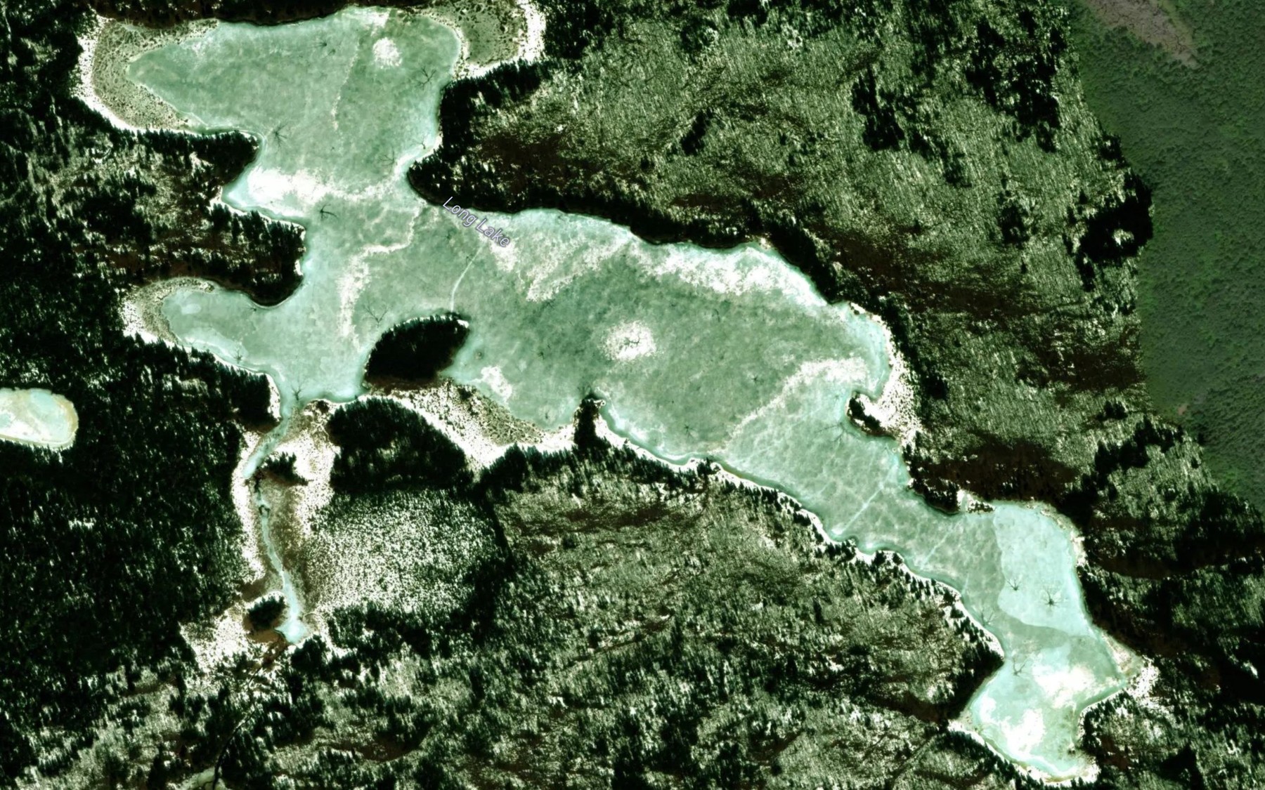 Satellite map of the Long Lake