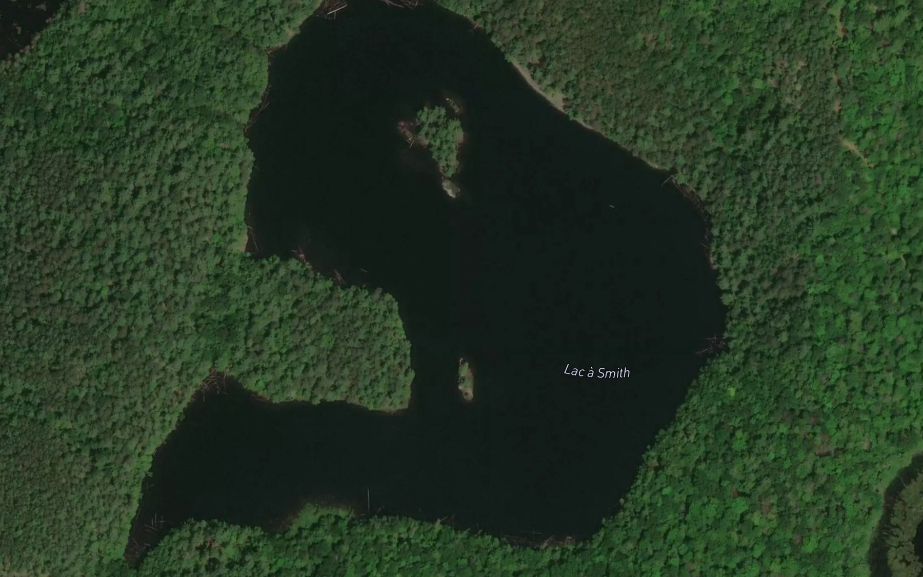 Satellite map of the Lac a Smith