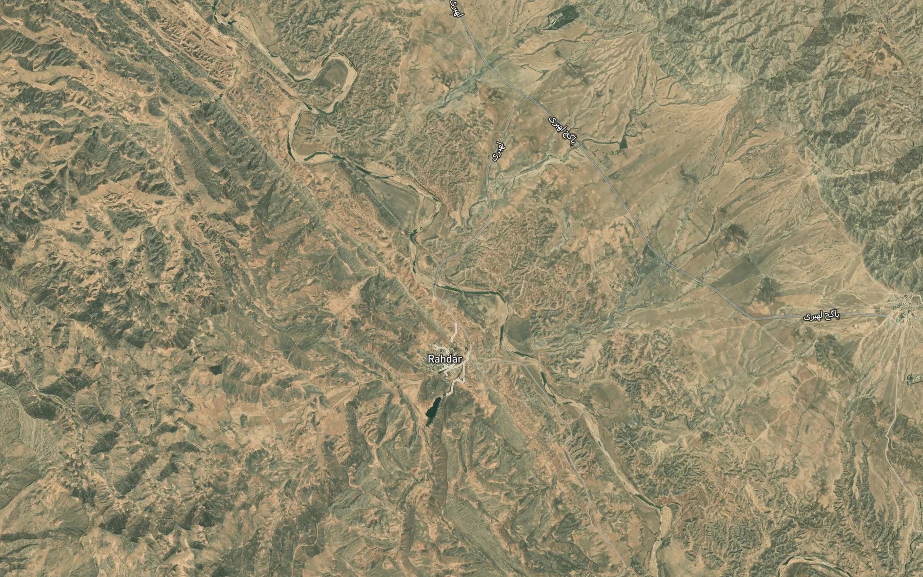 Satellite map of the Tang-e `Alidad