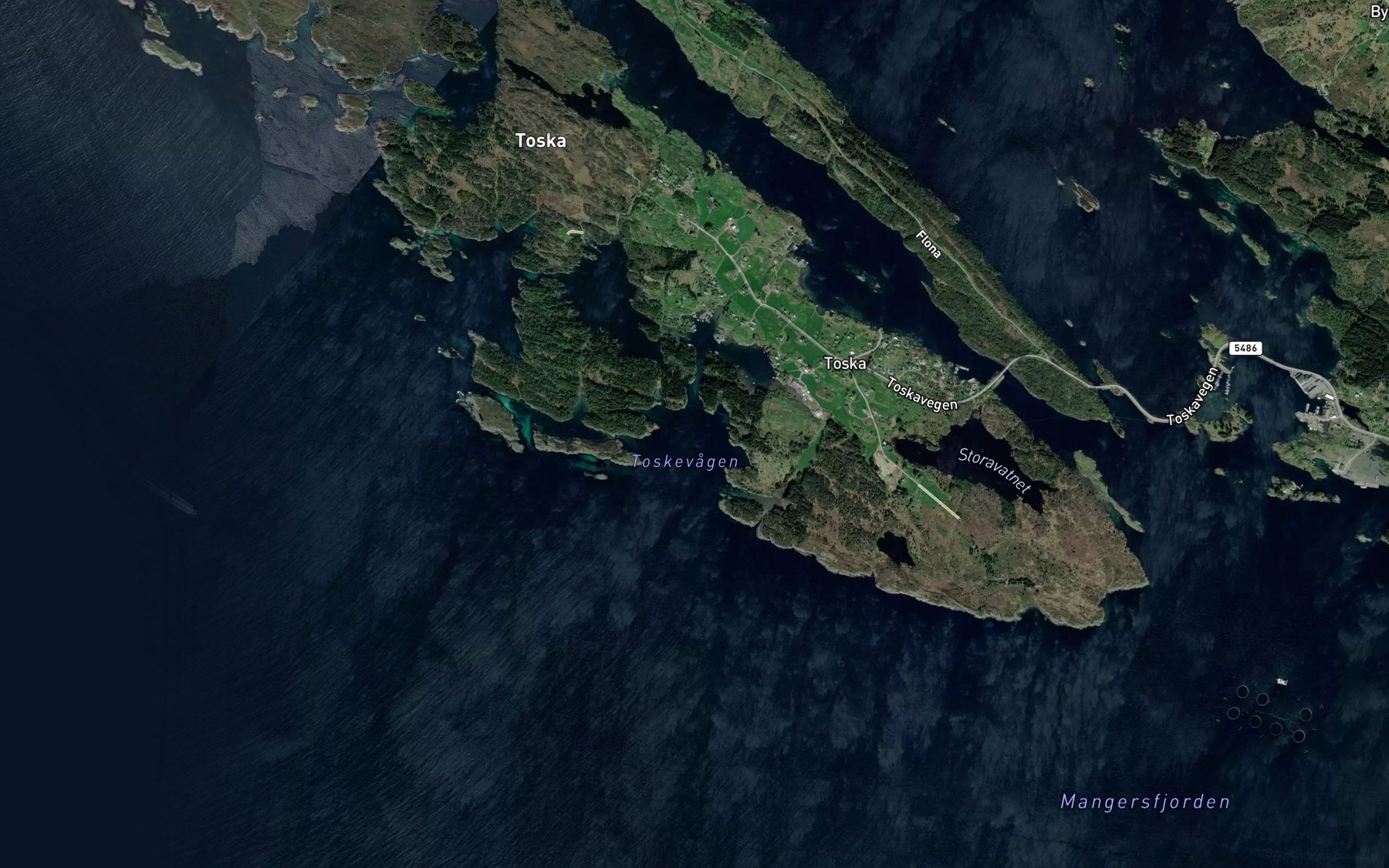 Satellite map of the Toskevagen
