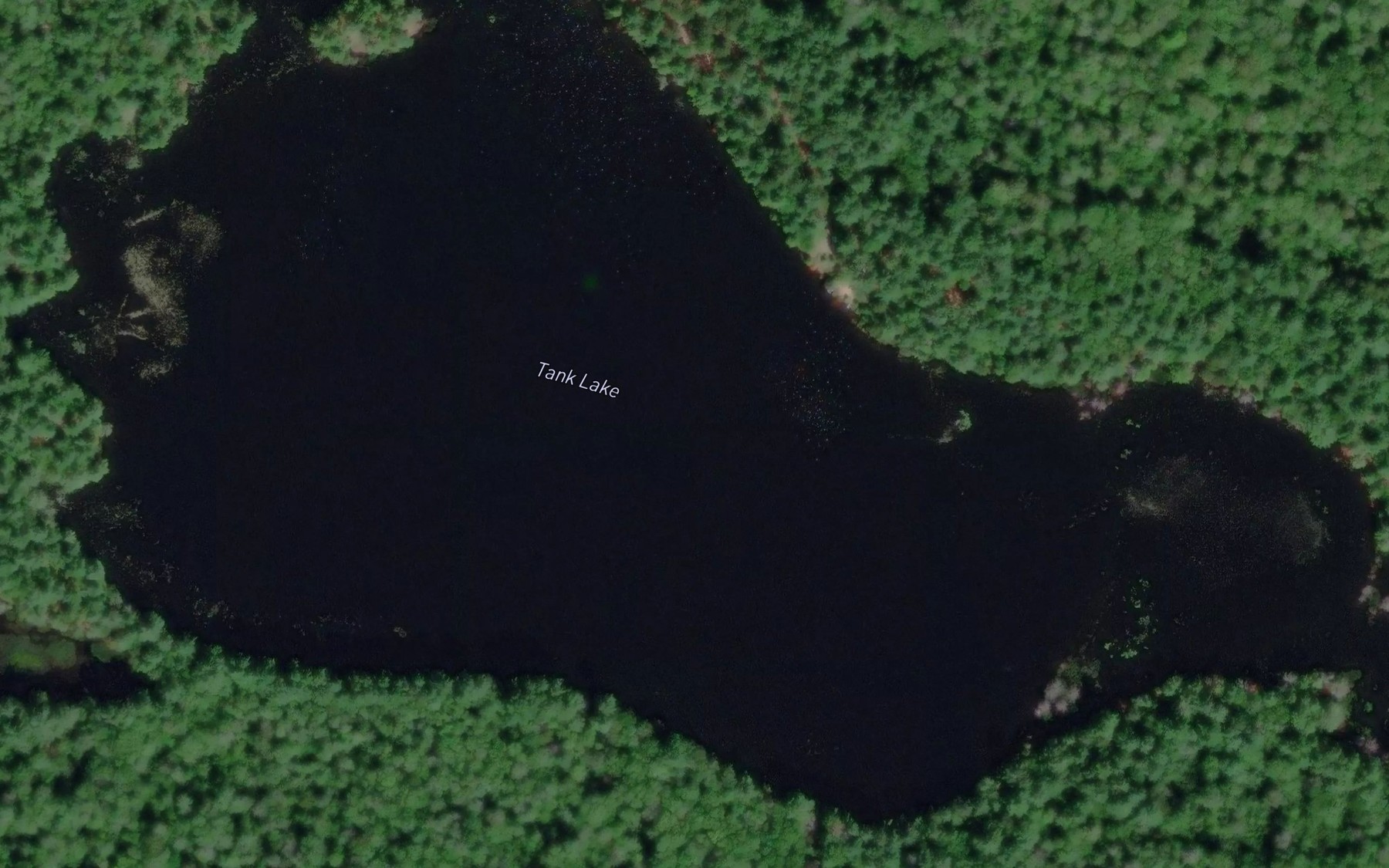 Satellite map of the Tank Lake