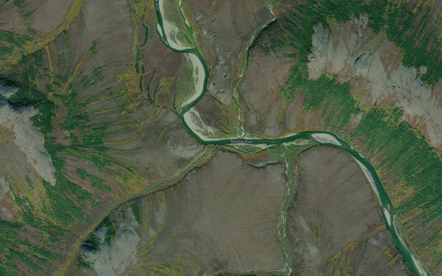 Satellite map of the Elkhorn Creek
