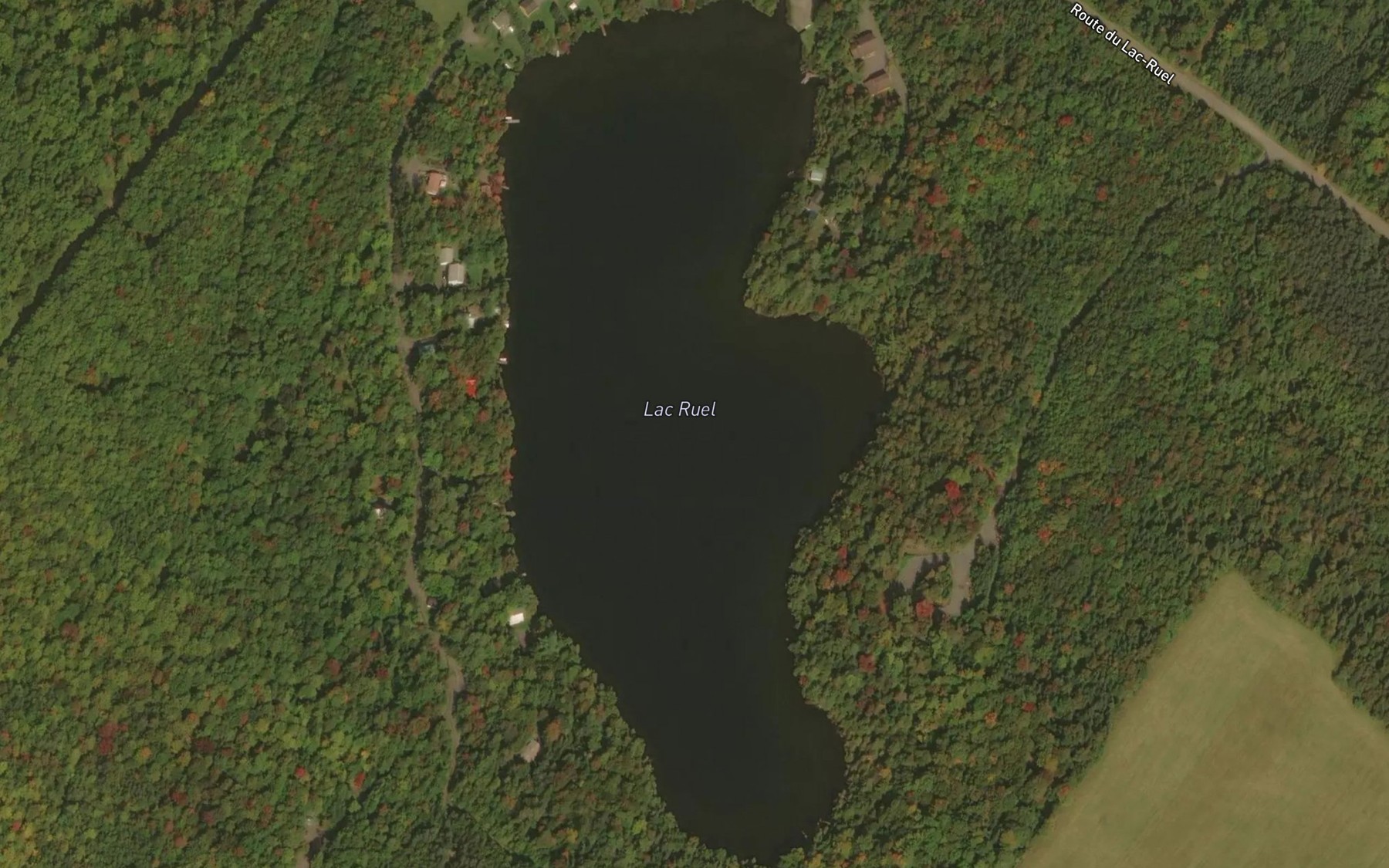 Satellite map of the Lac Ruel