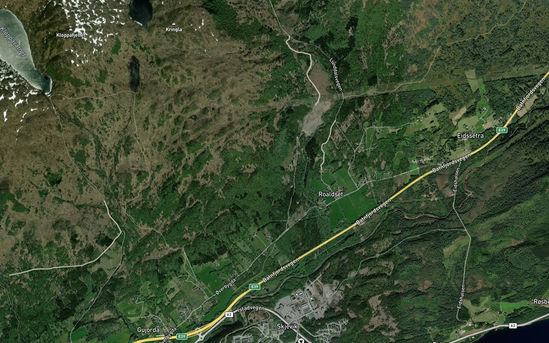 Satellite map of the Kallsgrova