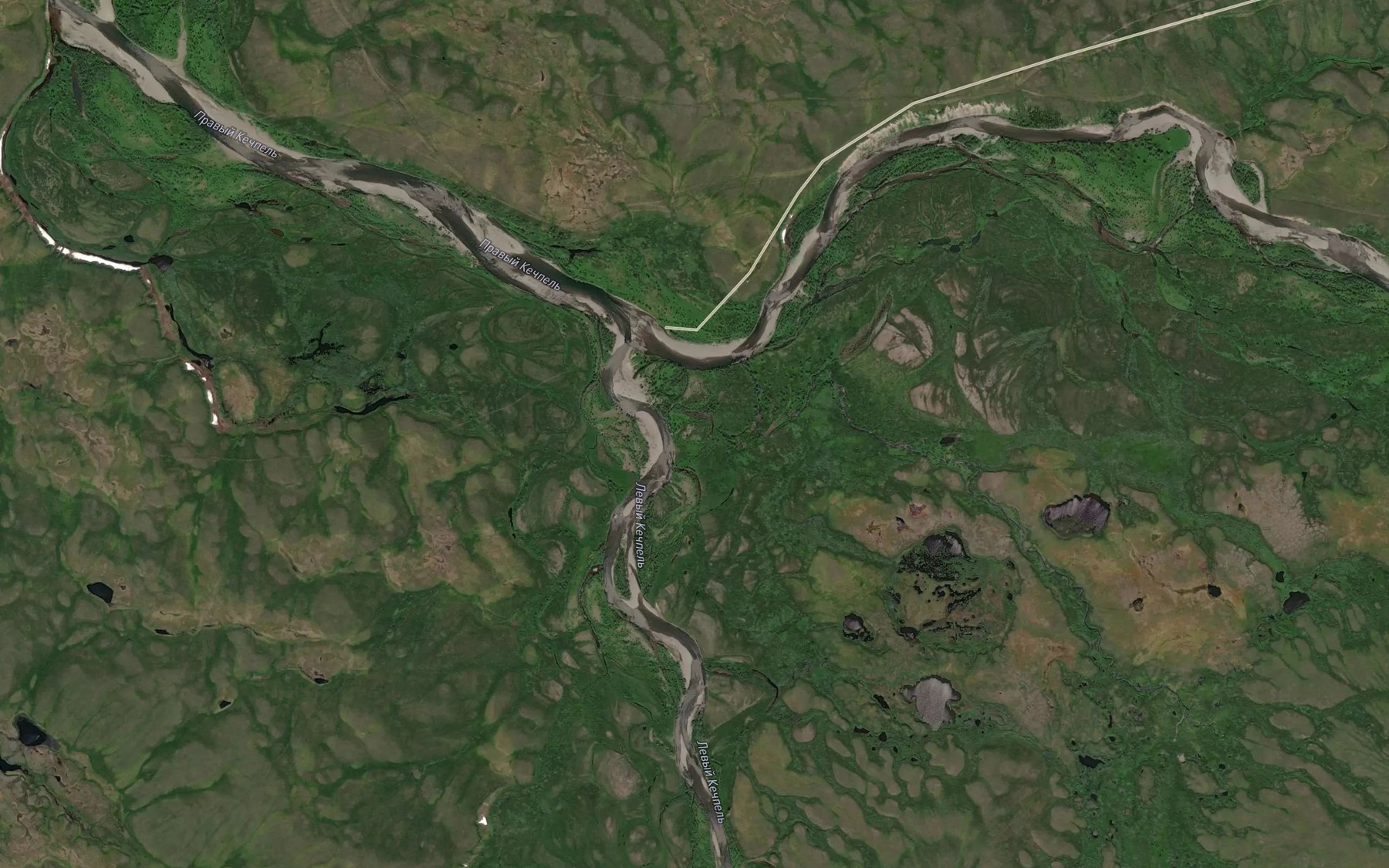 Satellite map of the Levyy Kechpel'
