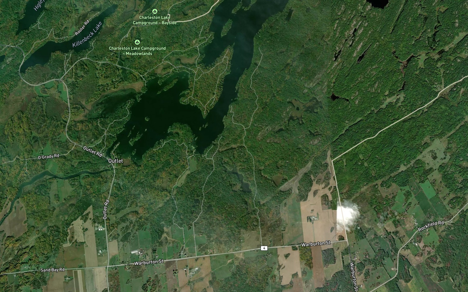 Satellite map of the Gavins Bay