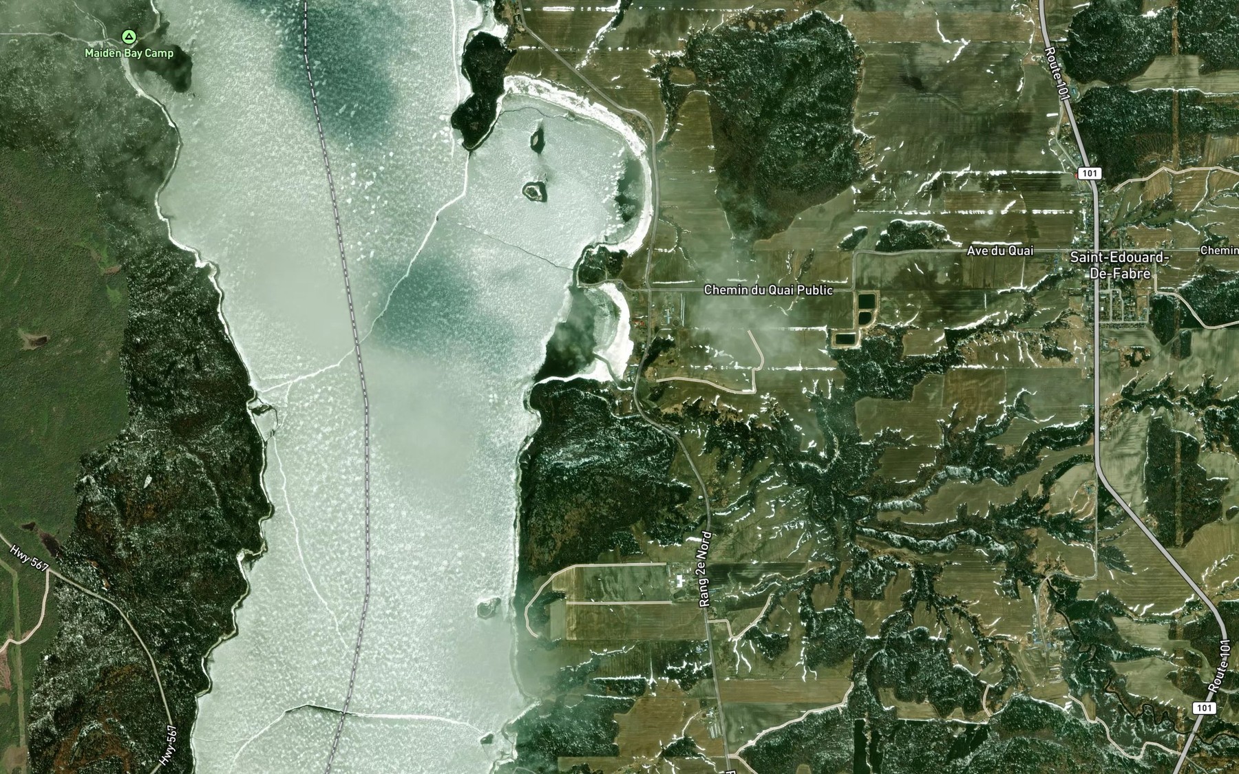 Satellite map of the Riviere Lavallee