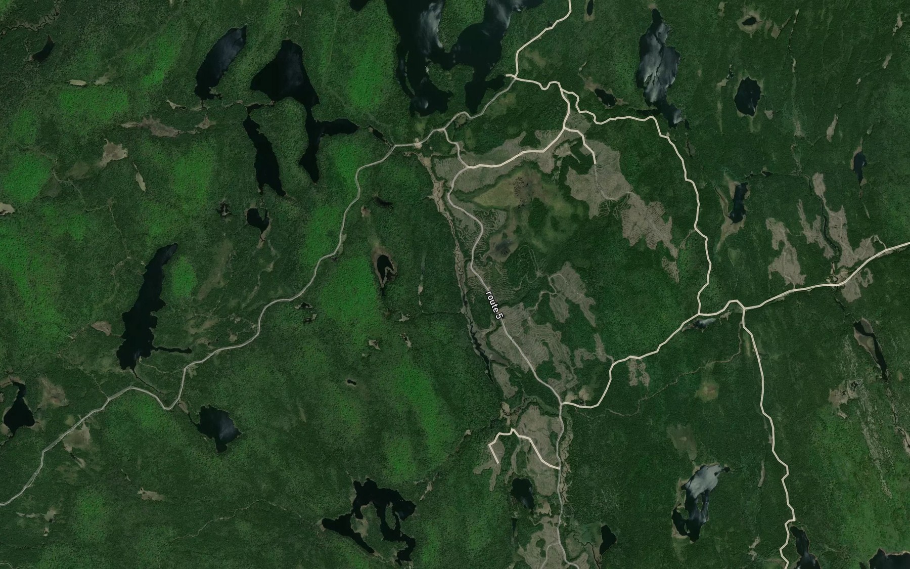 Satellite map of the Lac Kataway