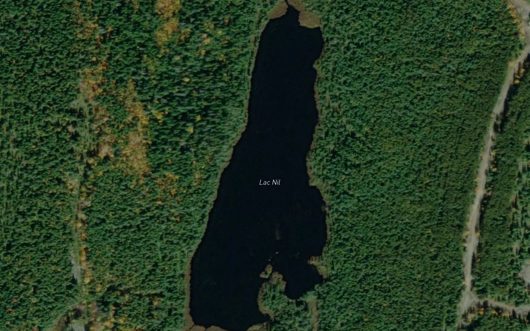 Satellite map of the Lac Nil