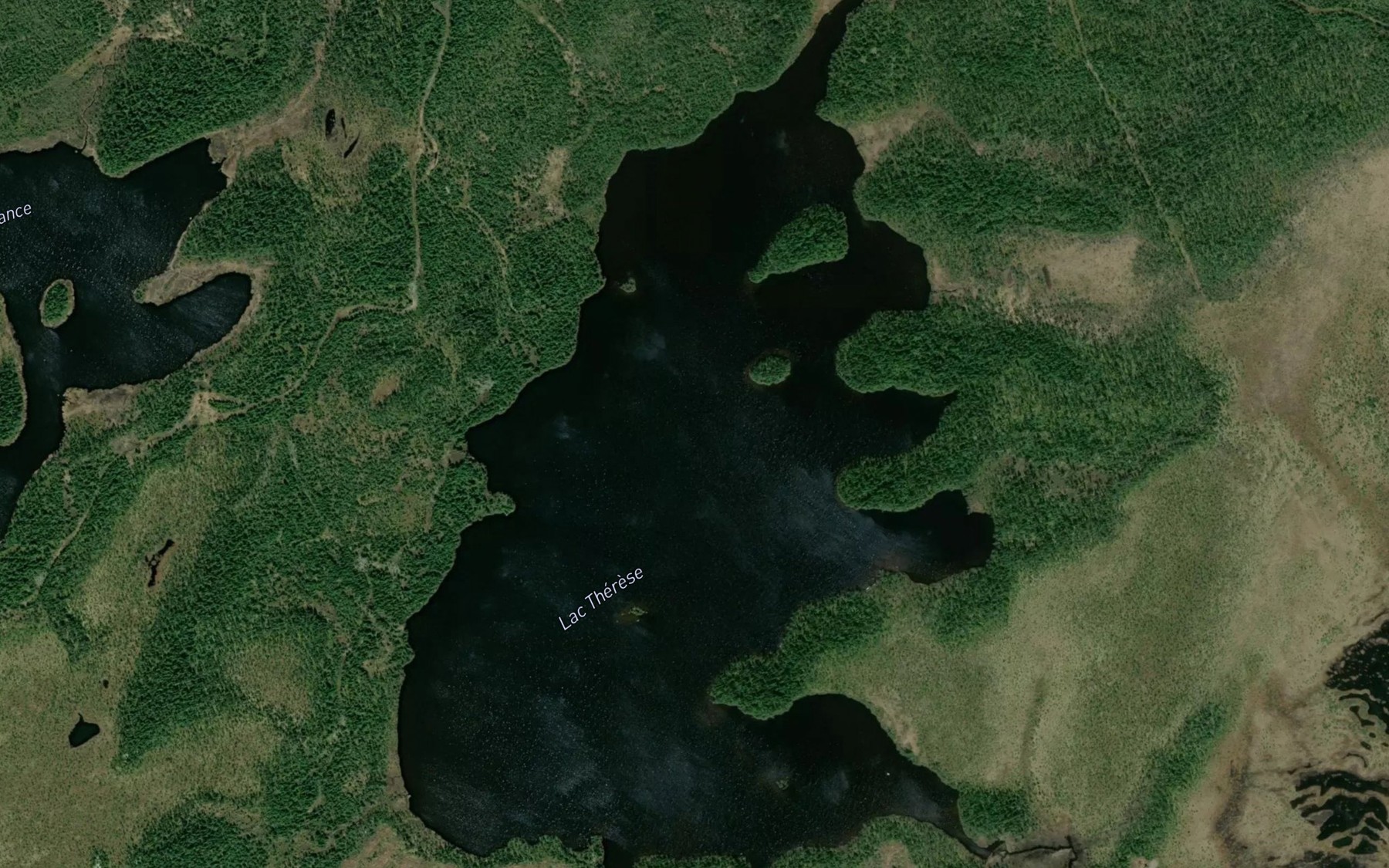 Satellite map of the Lac Therese