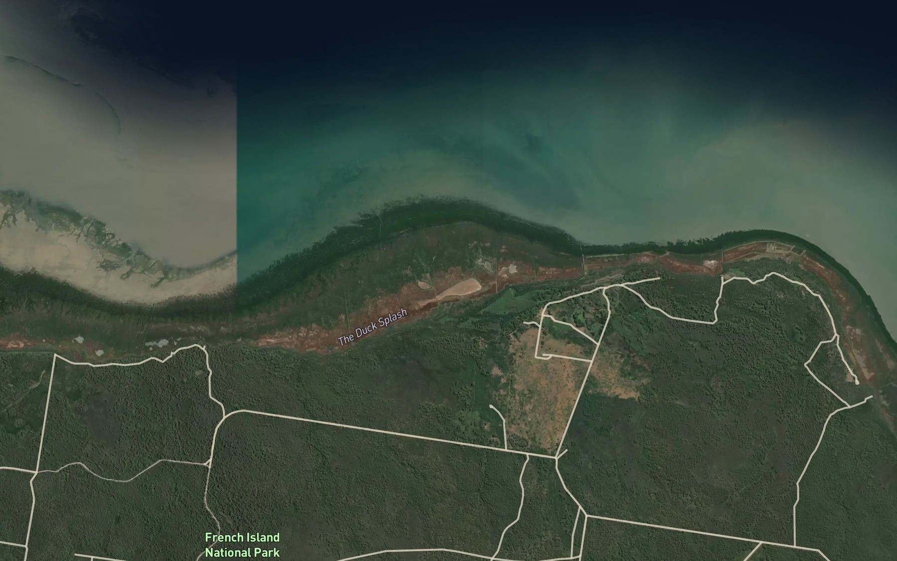 Satellite map of the The Duck Splash