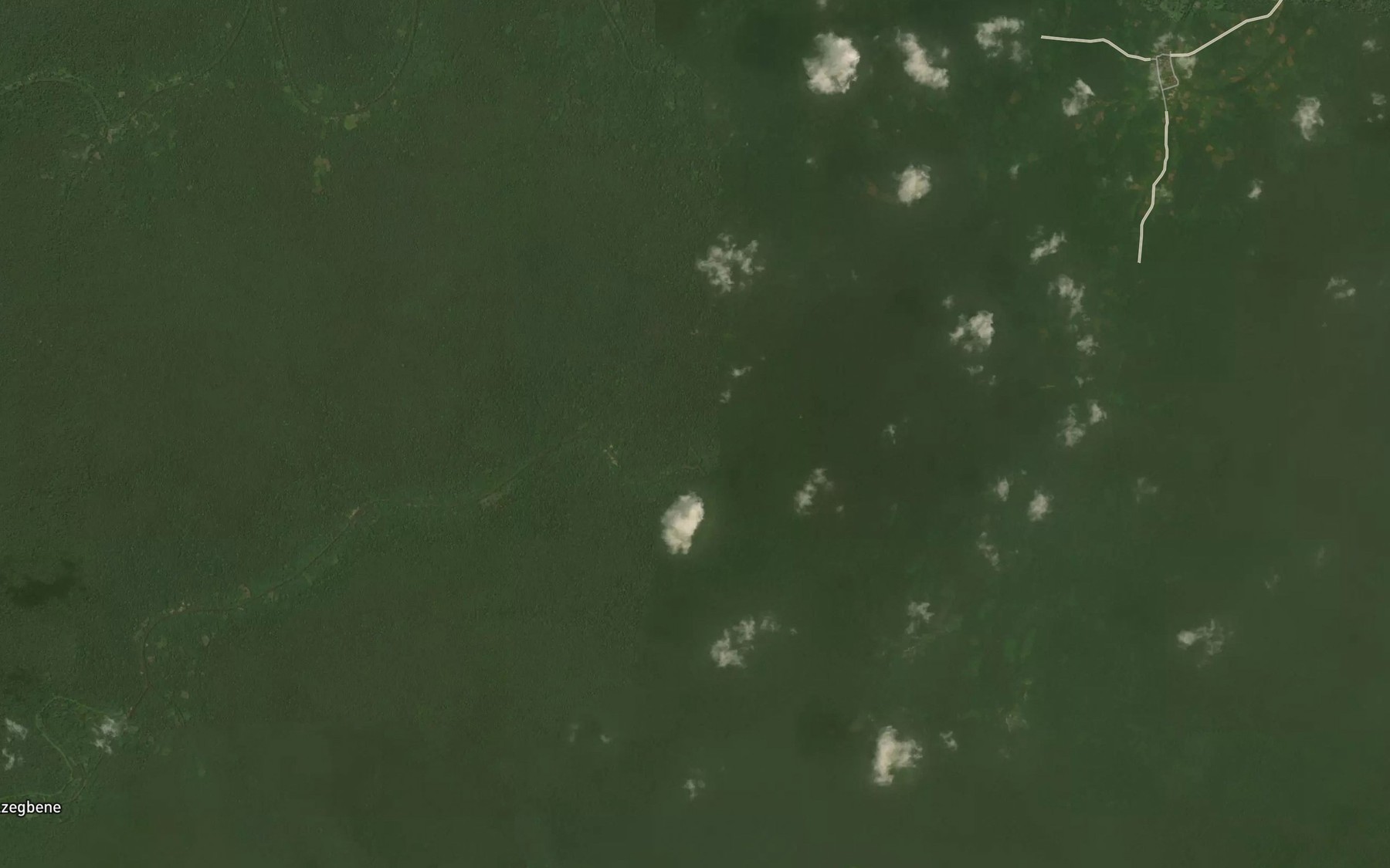 Satellite map of the Keremutoro Creek