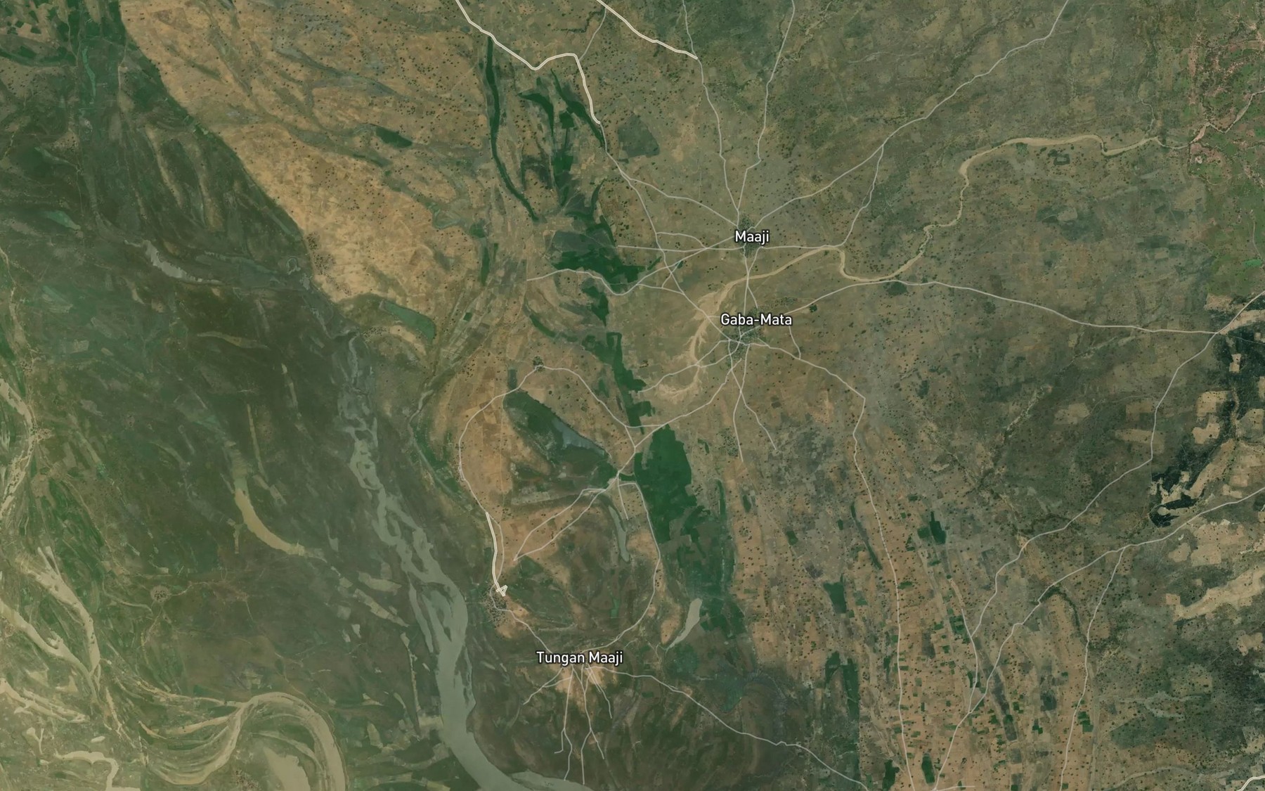 Satellite map of the River Tankari