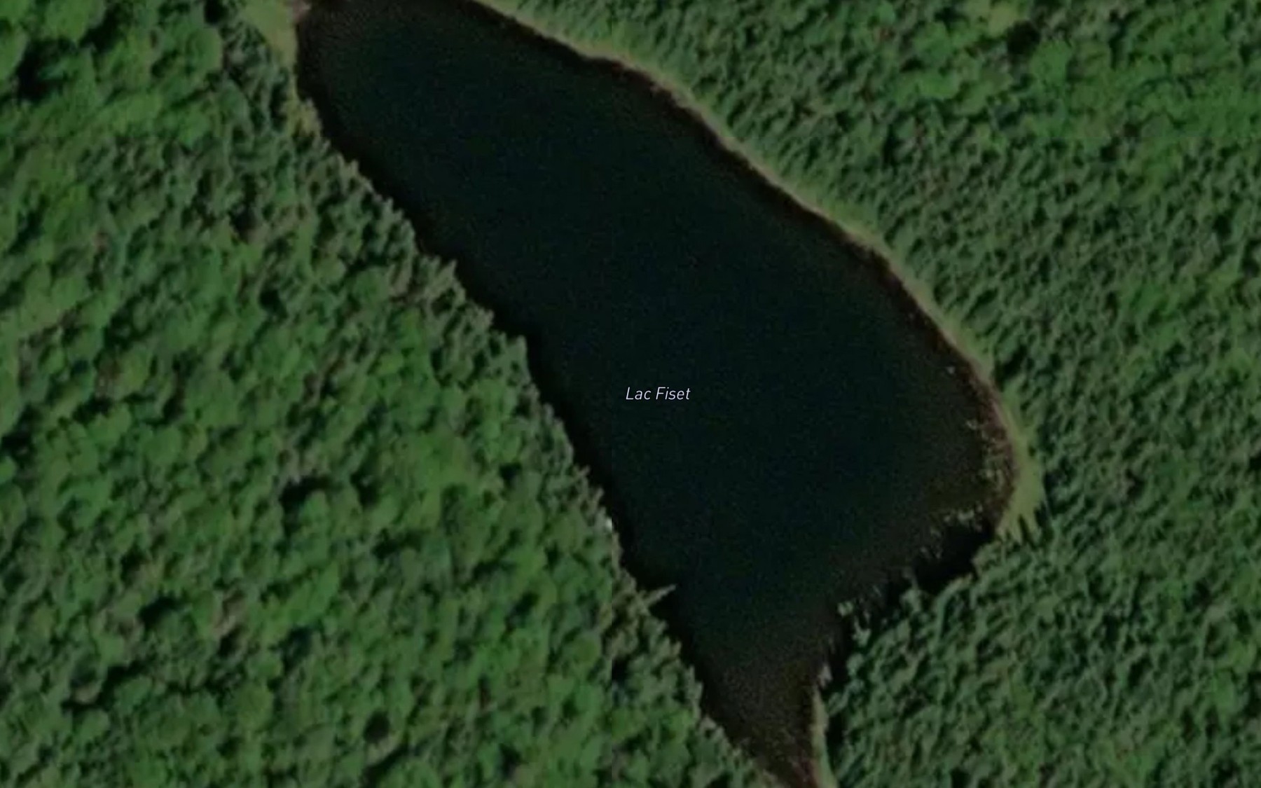 Satellite map of the Lac Fiset