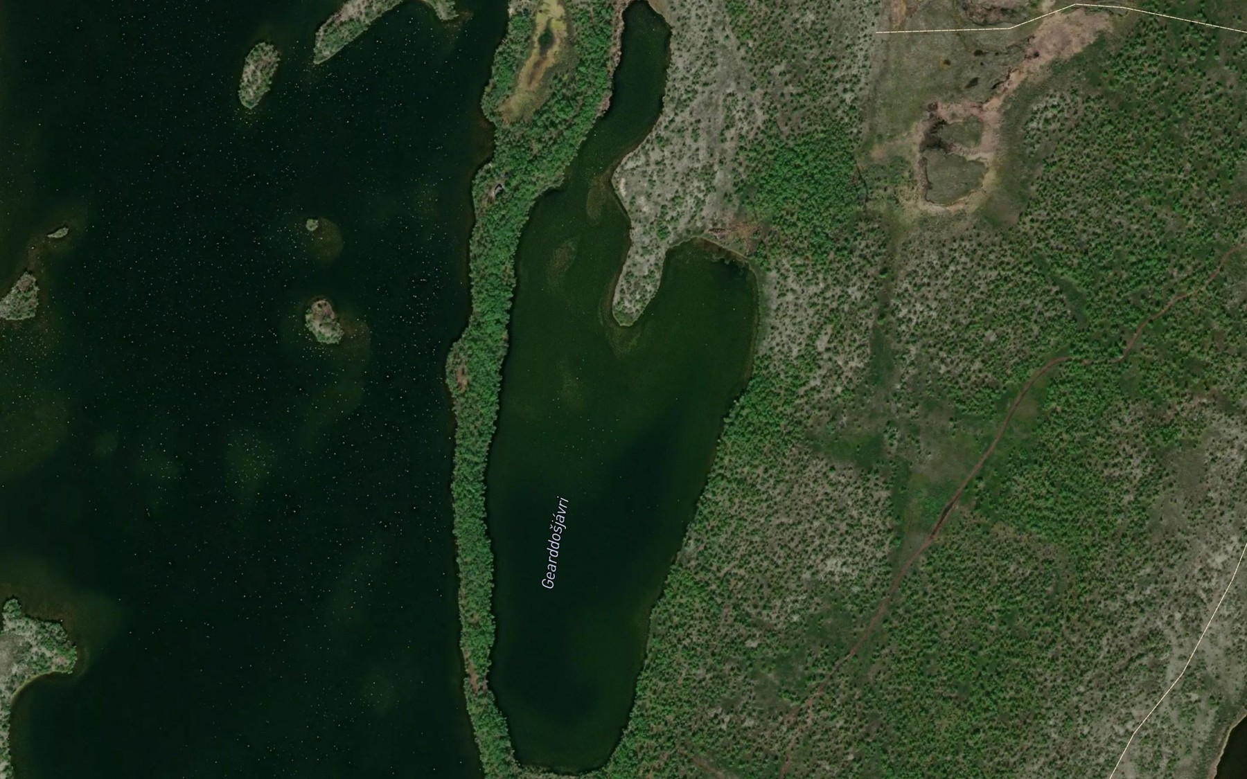 Satellite map of the Gearddosjavri