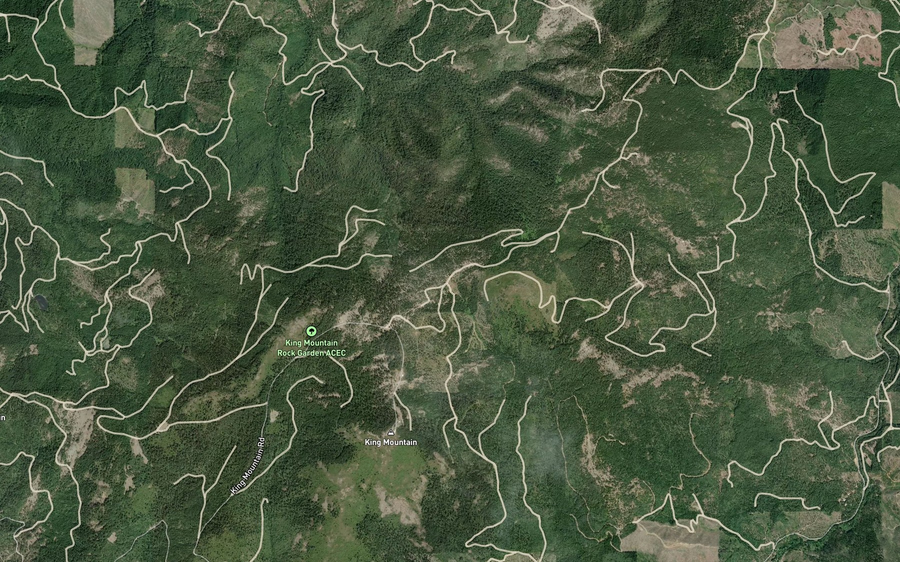 Satellite map of the Onion Springs