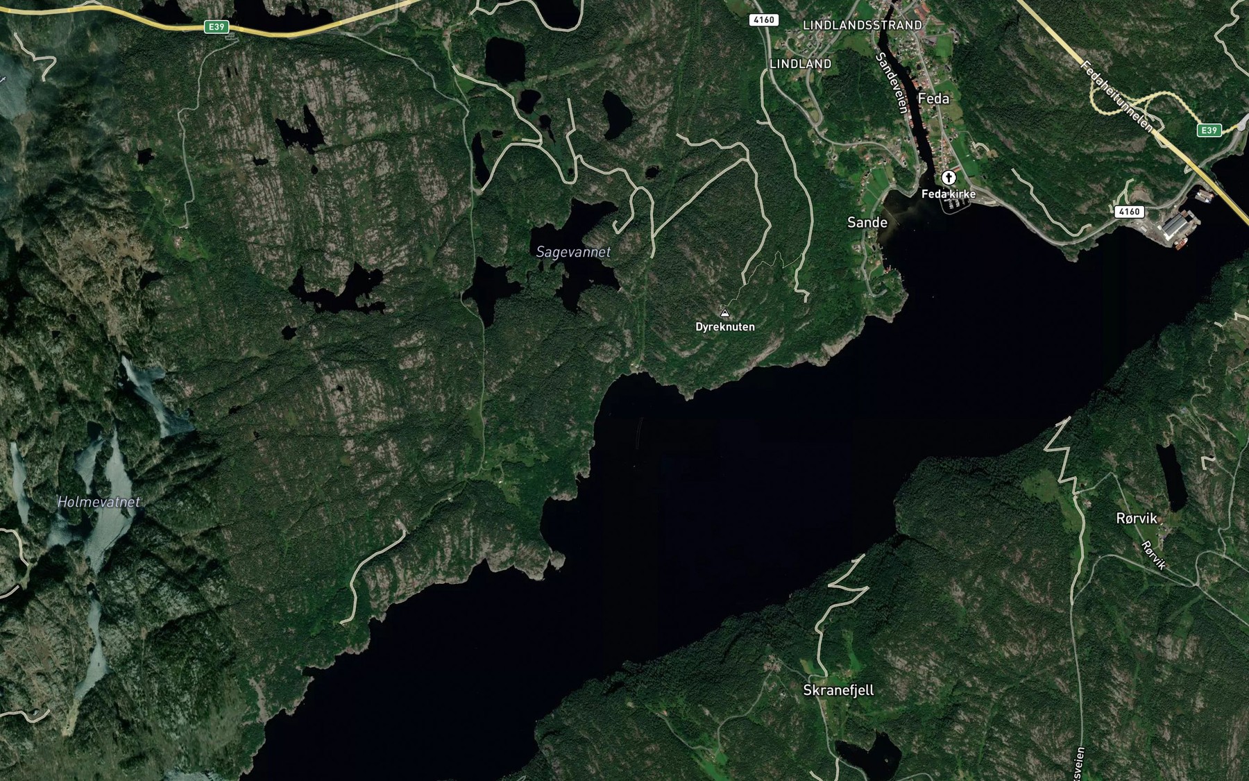 Satellite map of the Sagebukta