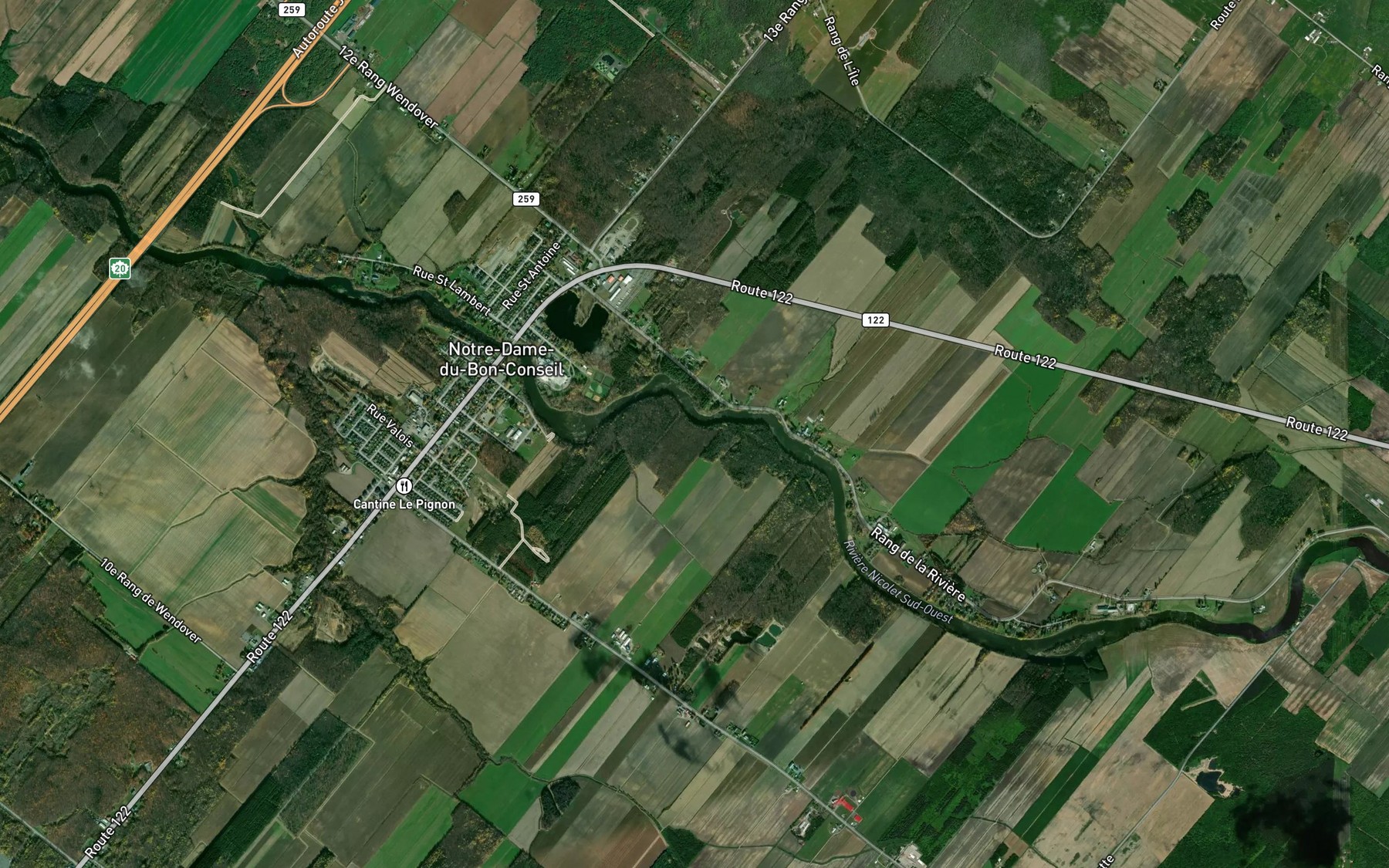 Satellite map of the Ruisseau du Onzieme