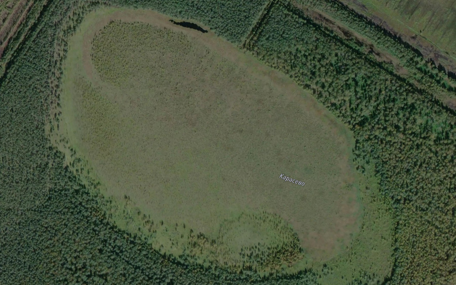 Satellite map of the Ozero Karasevo