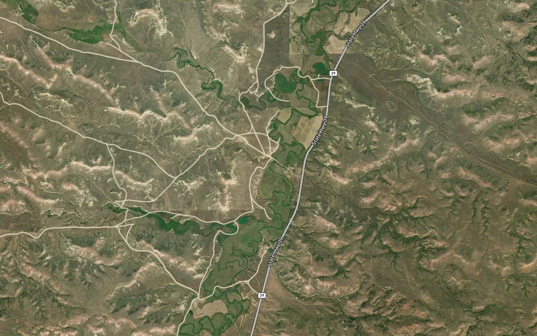 Satellite map of the Little Cottonwood Creek