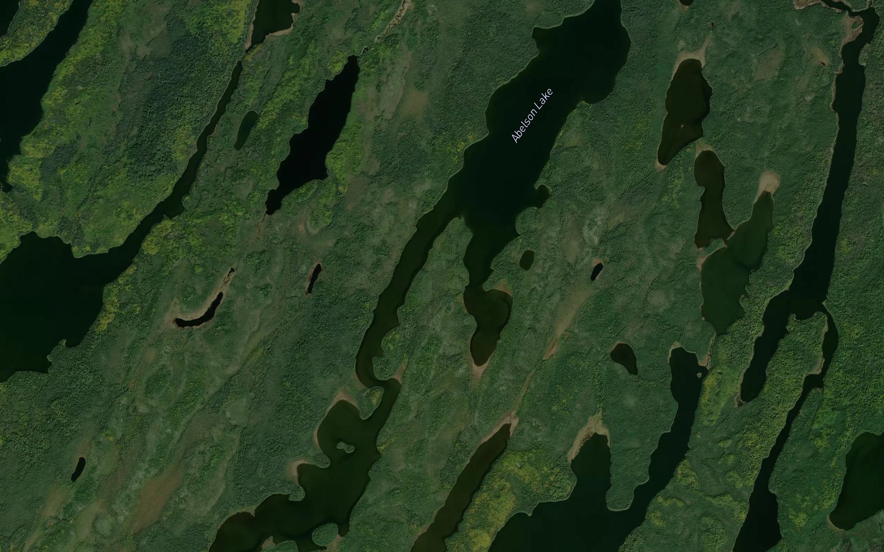Satellite map of the Abelson Lake