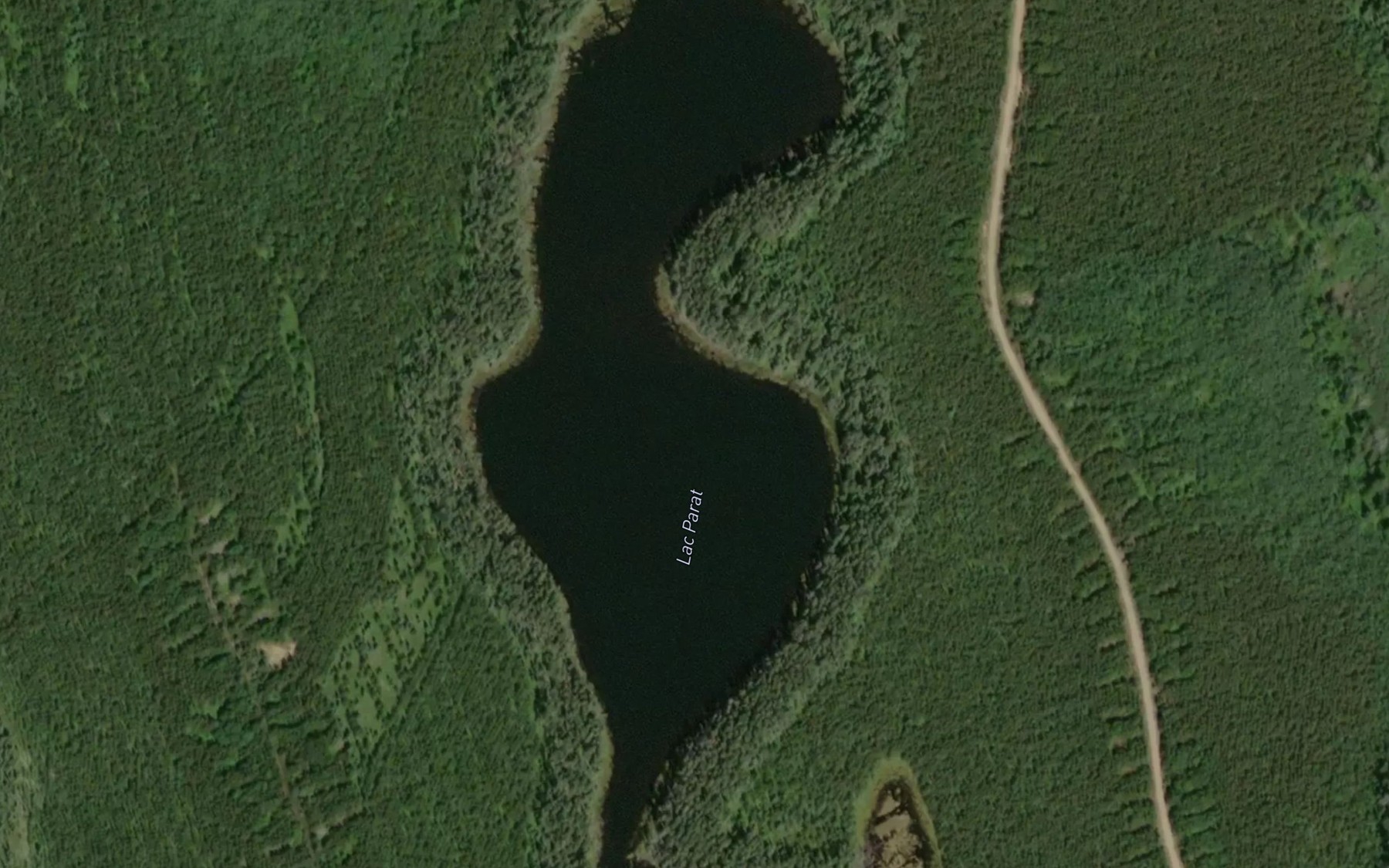 Satellite map of the Lac Parat