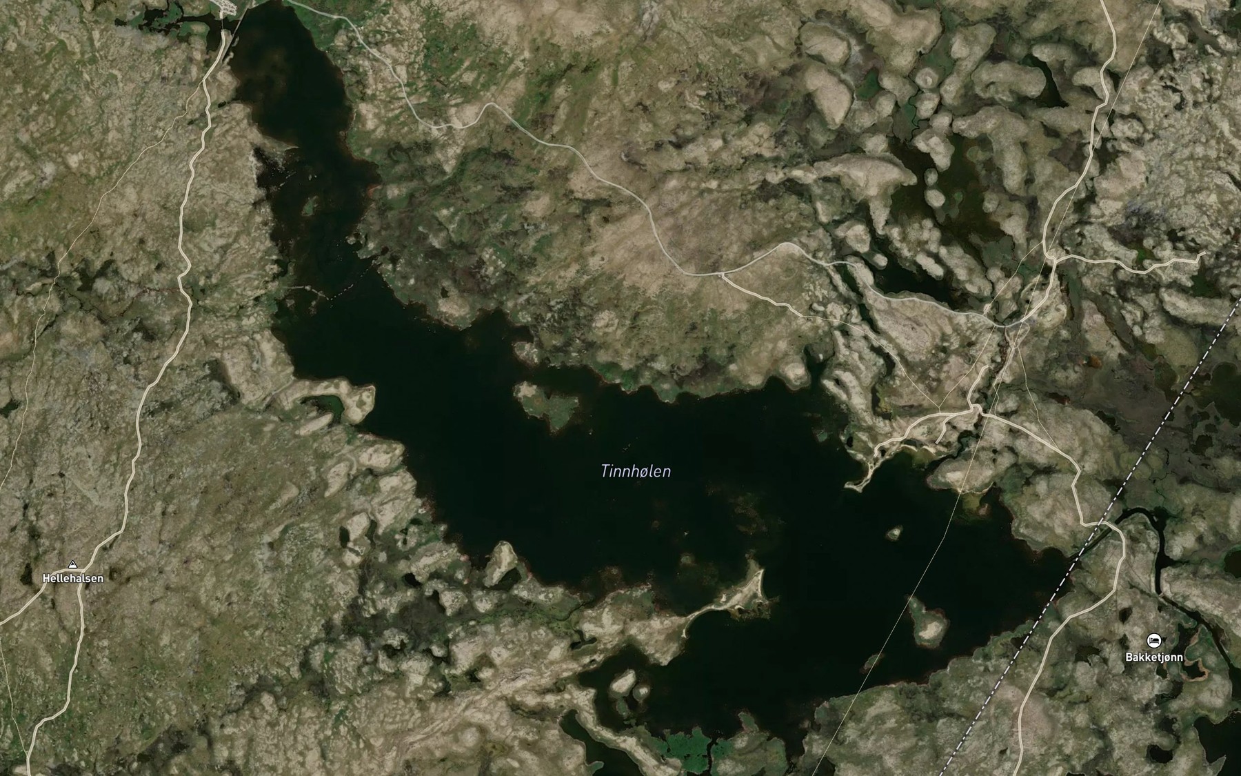 Satellite map of the Tinnhylen