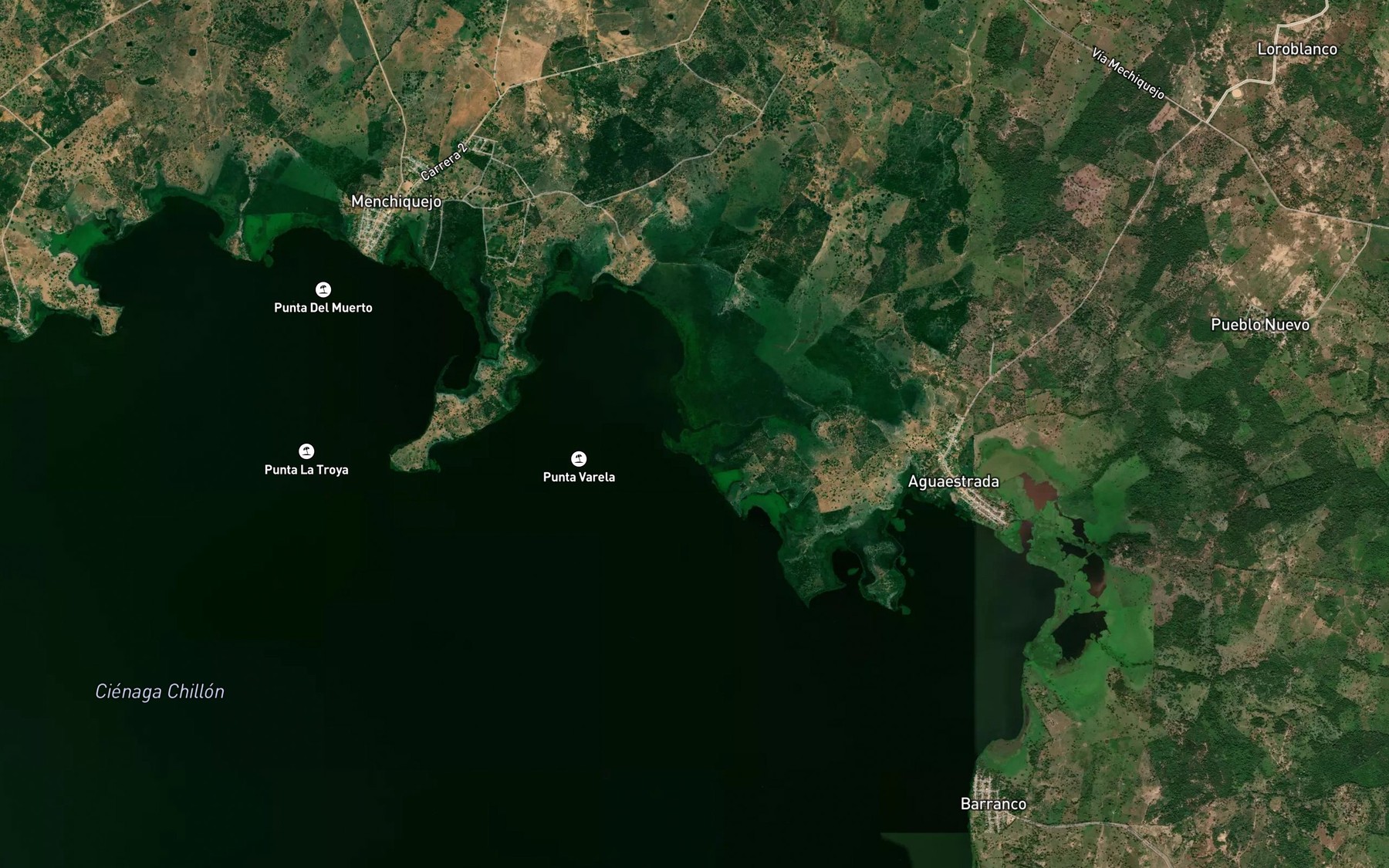 Satellite map of the Cano Rosario