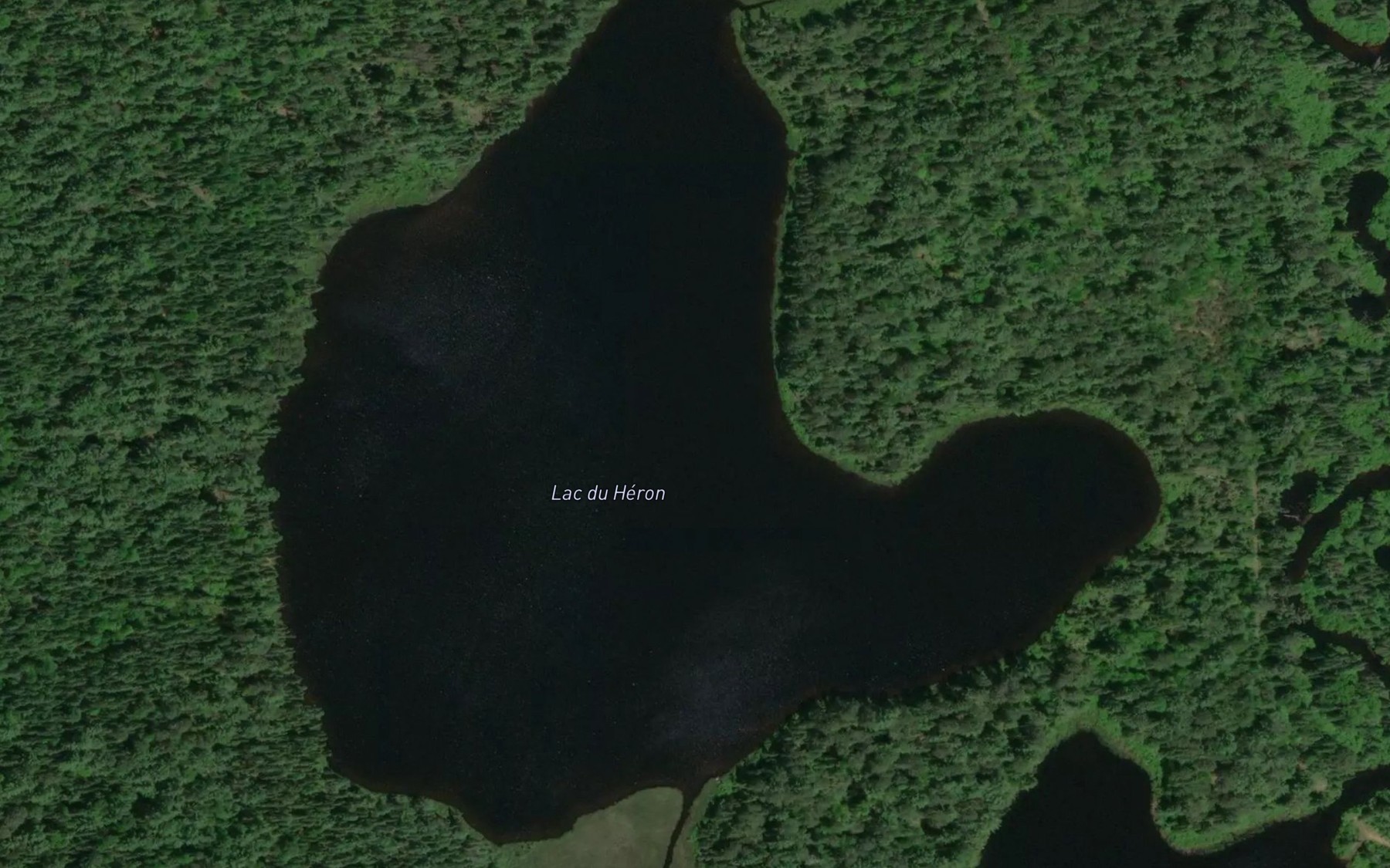 Satellite map of the Lac du Heron
