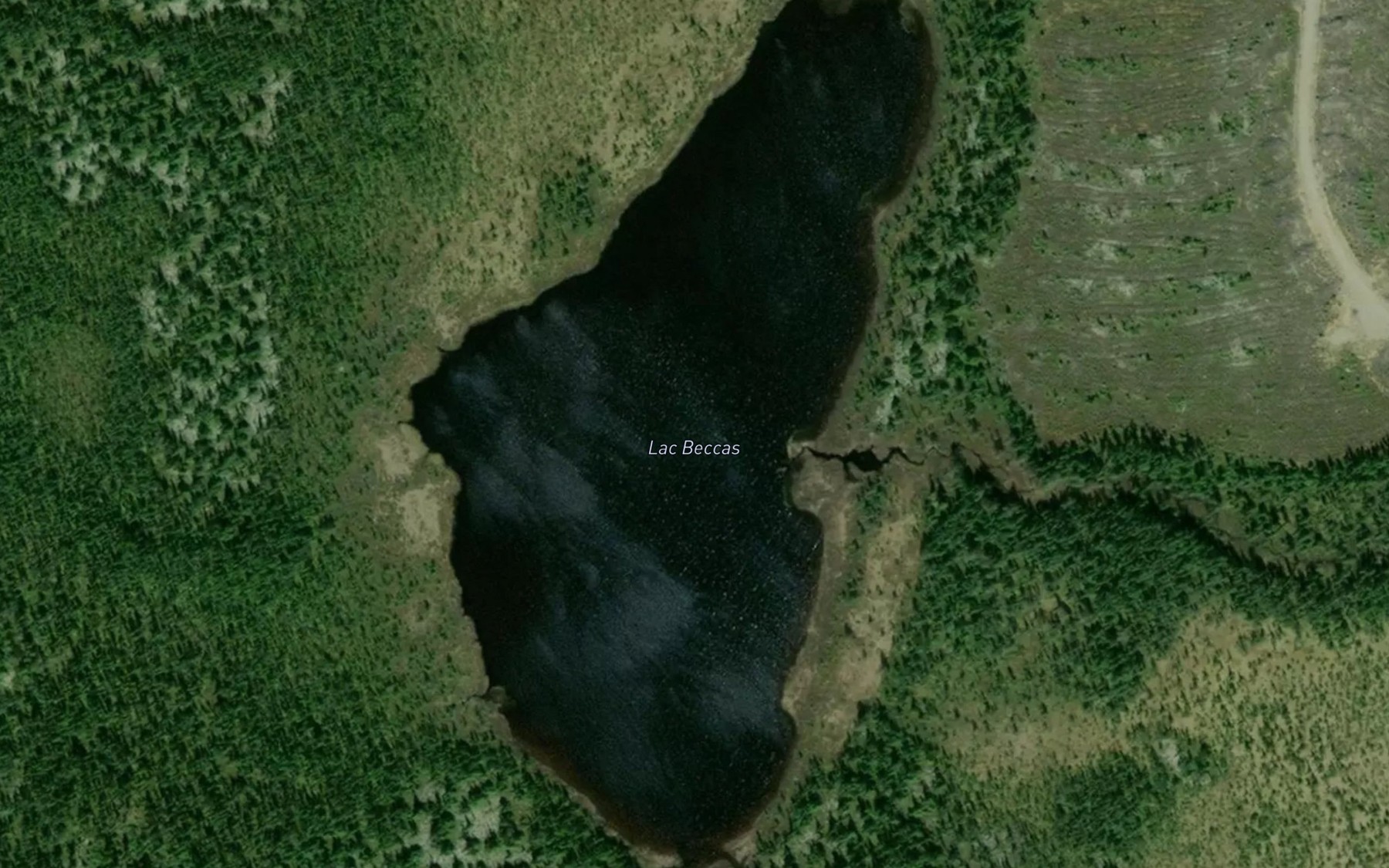 Satellite map of the Lac Beccas