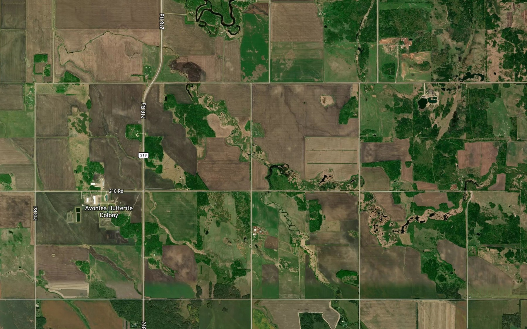 Satellite map of the North Branch Jordan River