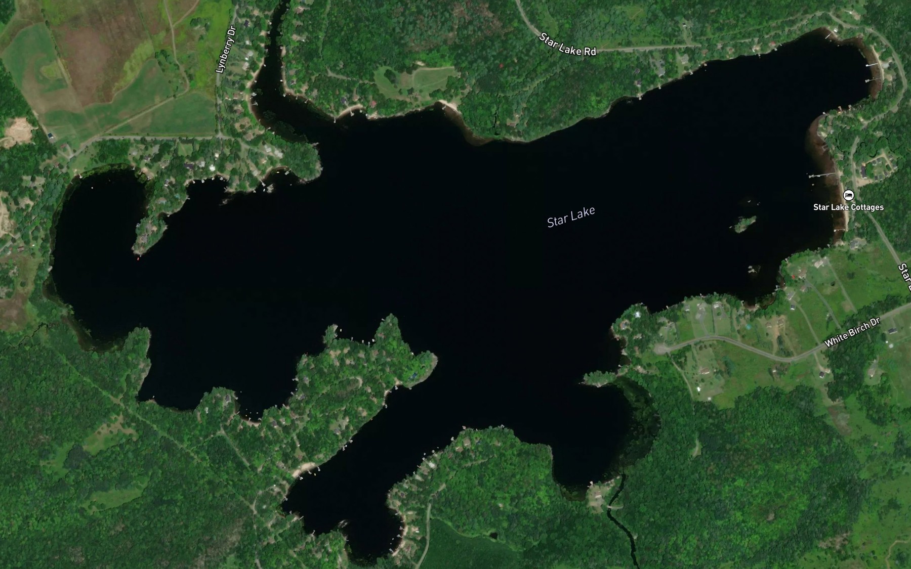 Satellite map of the Star Lake
