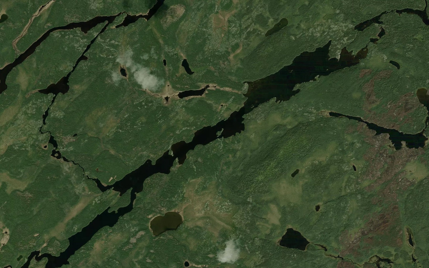 Satellite map of the Penhale Lake