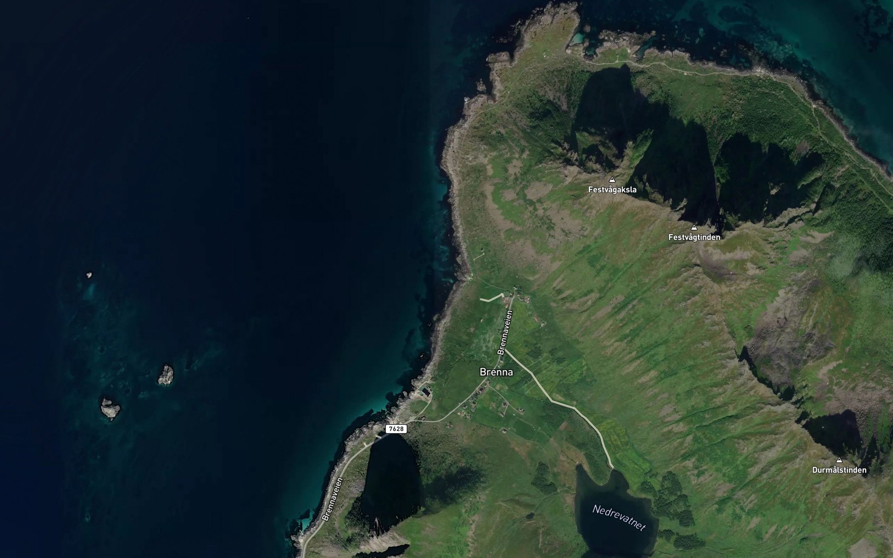 Satellite map of the Krokstoa