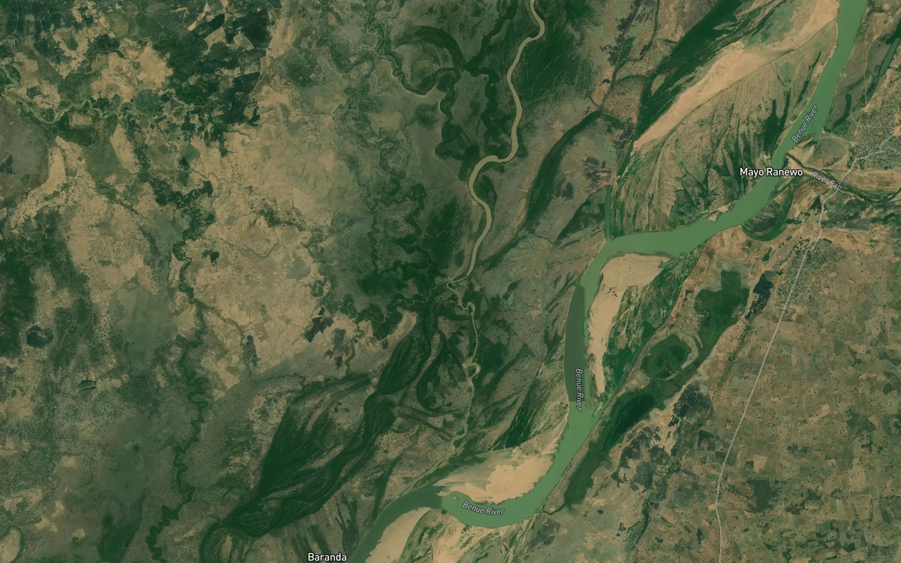 Satellite map of the River Baka